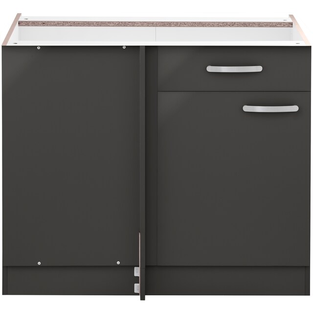 Black Friday wiho Küchen Eckunterschrank »Kansas«, 100 cm breit, Planungsmaß  110 cm, ohne Arbeitsplatte | BAUR