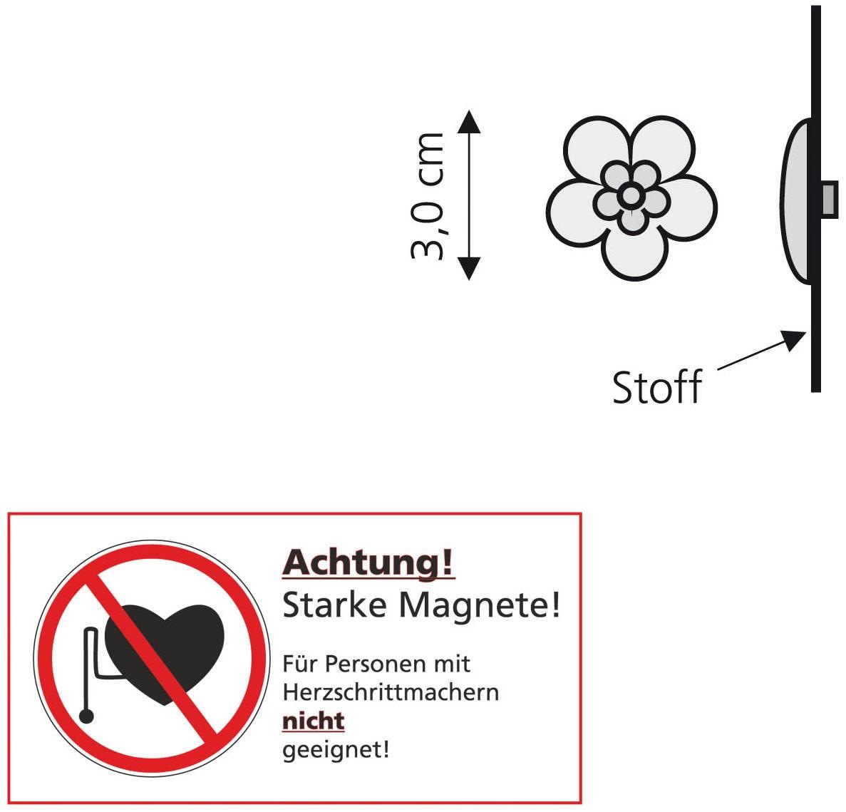 Thumbnail - Liedeco Dekomagnet "Blume" für metallische Flächen