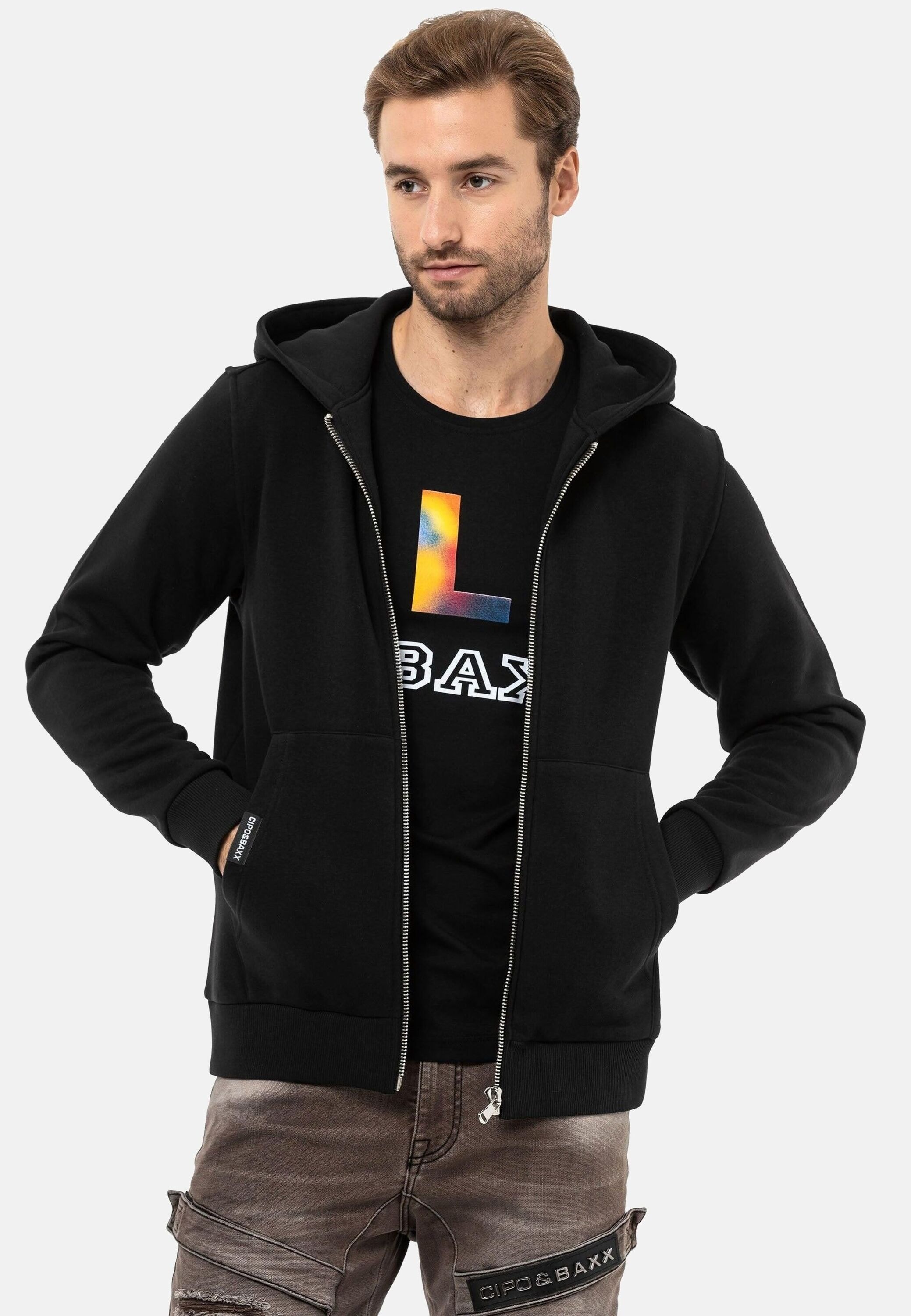 Cipo & Baxx Sweatjacke »Jacken«, mit Kapuze, CL556