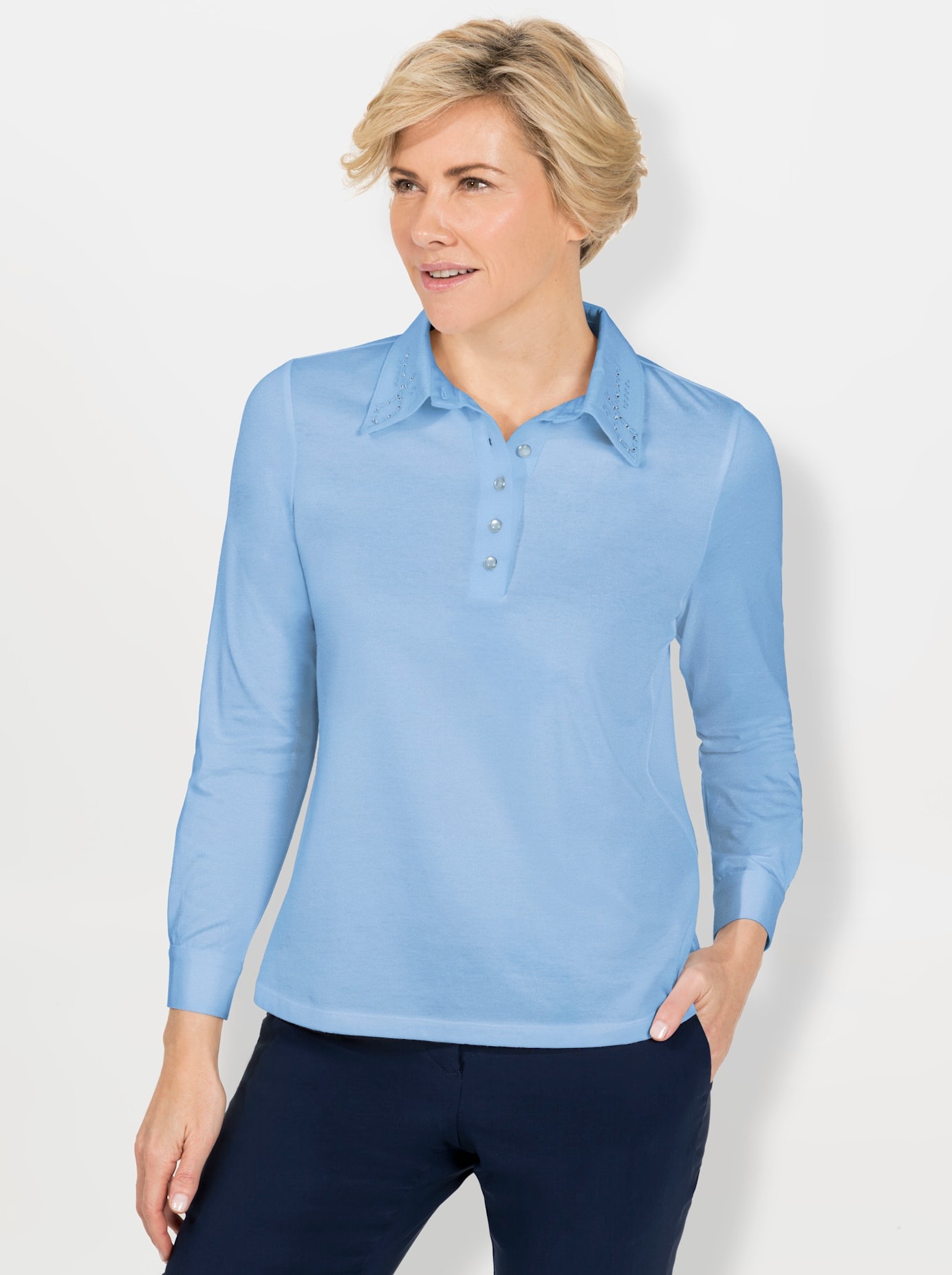 Classic Langarm-Poloshirt "Shirt" günstig online kaufen