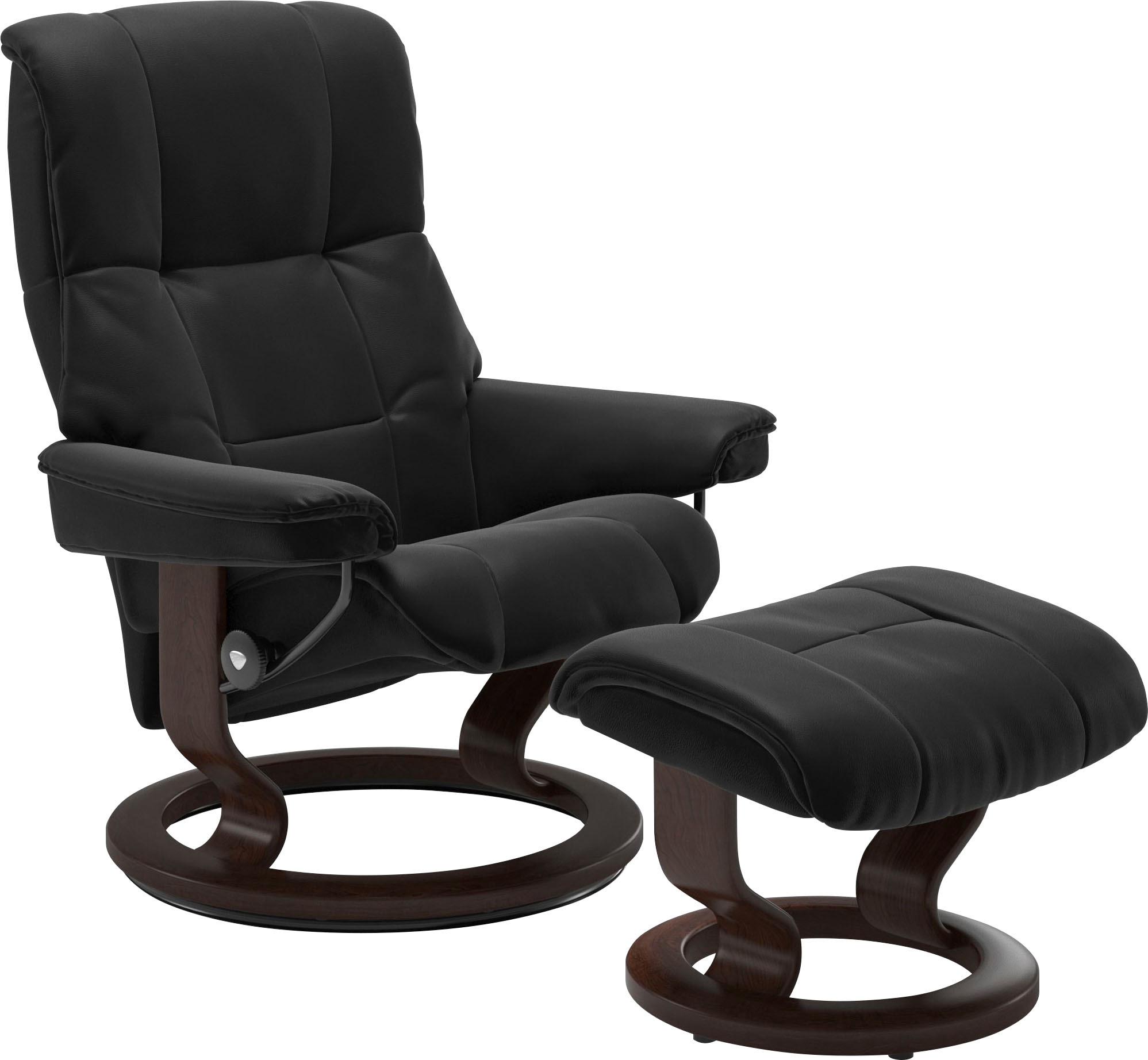 Relaxsessel STRESSLESS "Mayfair", schwarz (schwarz paloma), B:75cm H:99cm T:73cm, Leder BATICK: BATICK ist ein leicht korrigiertes, durchgefärbtes und genarbtes Möbelleder, bei dem die meisten Unebenheiten und Spuren in der Regel entfernt wurden.;Leder PA 6