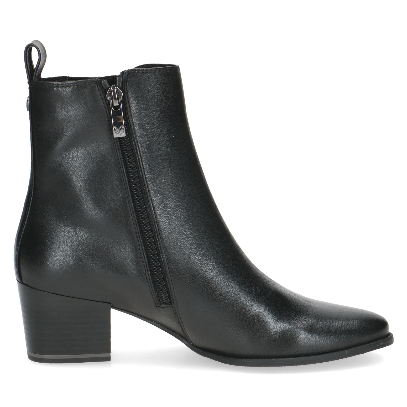 Caprice Stiefelette, Blockabsatz, Ankleboots, Businessschuh mit praktischer Anzhiehlasche