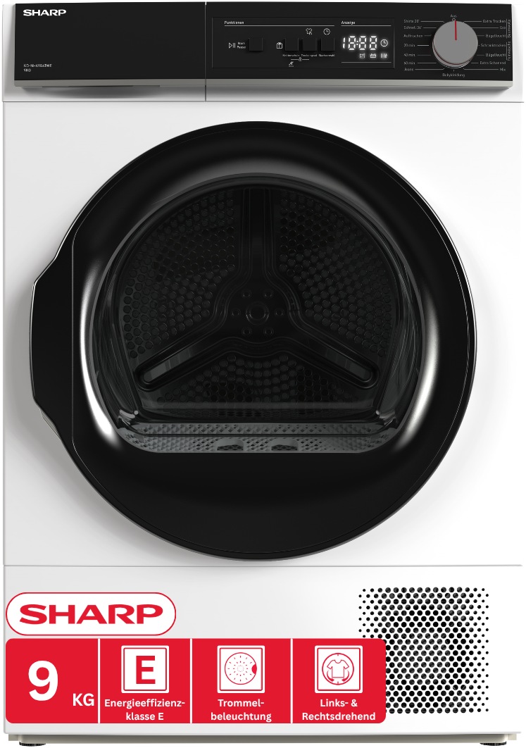 Sharp Wärmepumpentrockner »KD-NHA9G6TWE-DE« BubbleDrum für eine besonders schonende Wäschepflege
