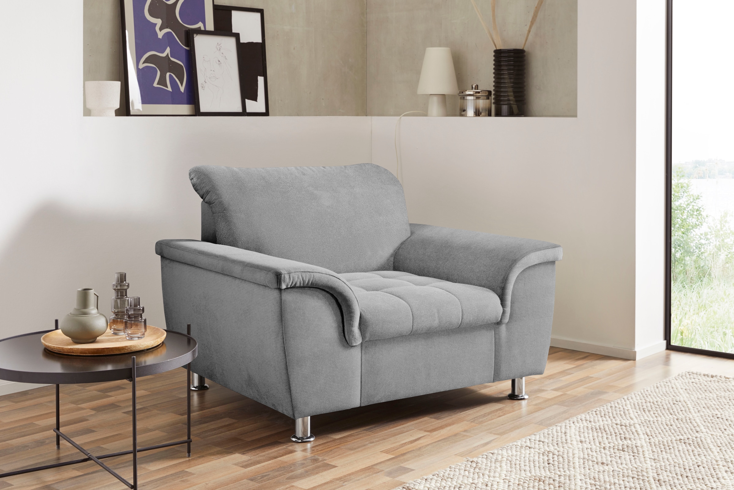 DOMO collection Sessel "Franzi, zeitlos und elegant, moderne Sitzheftung", günstig online kaufen