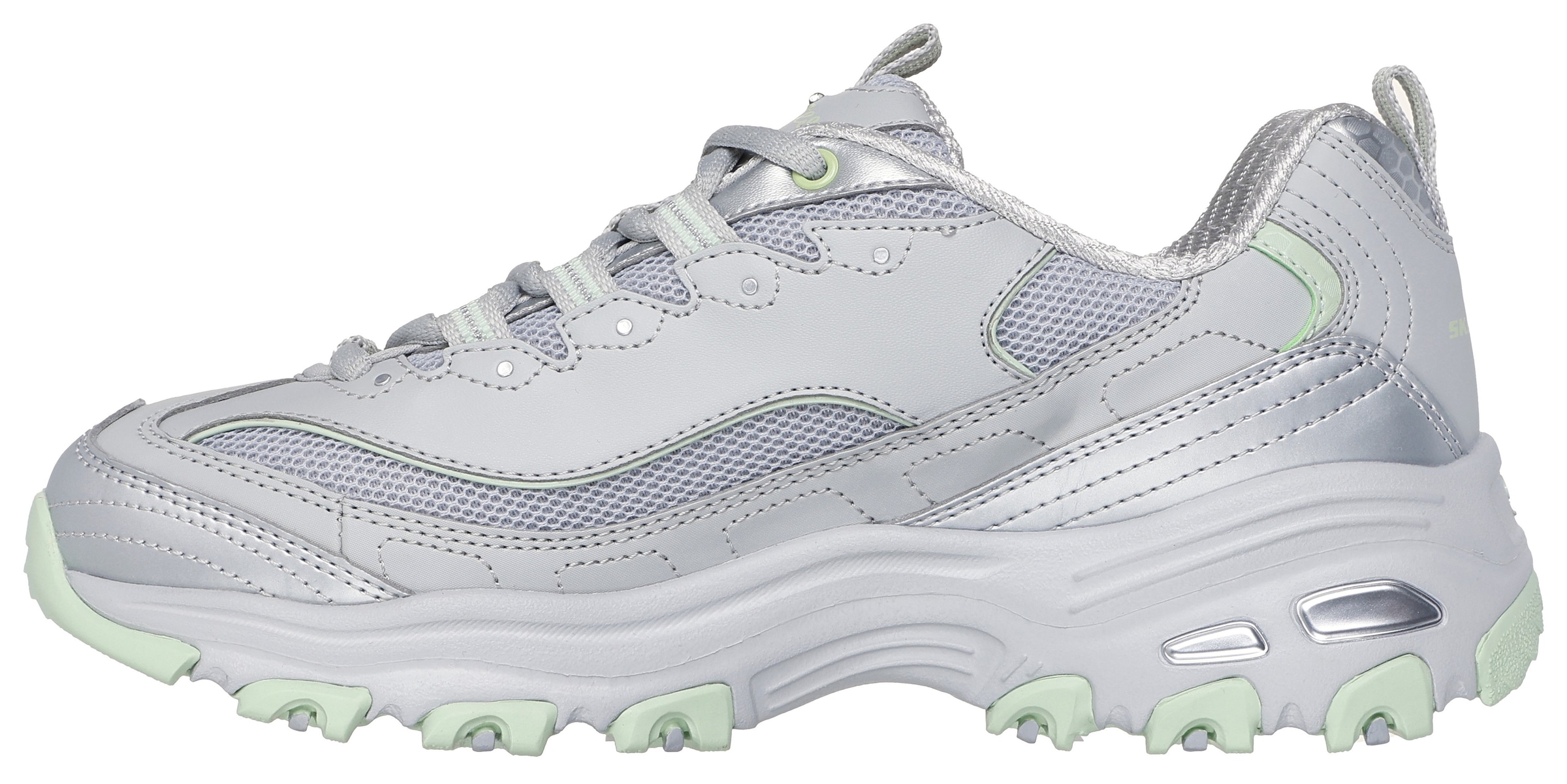 Skechers Sneaker »D'LITES-CHROMATIC«, Plateausneaker, Schnürschuh mit Metallic Einsätzen