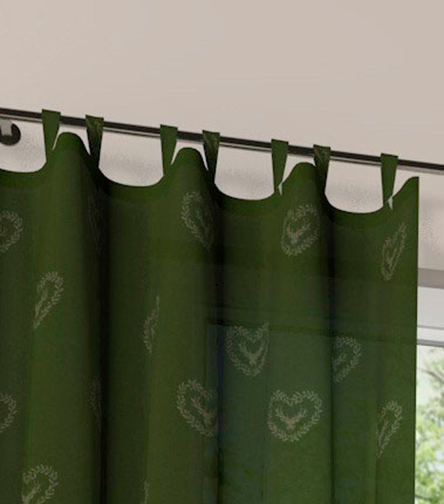 Stickereien Plauen Vorhang "Hirsch" Schlaufen 1 Stk. tlg. günstig online kaufen