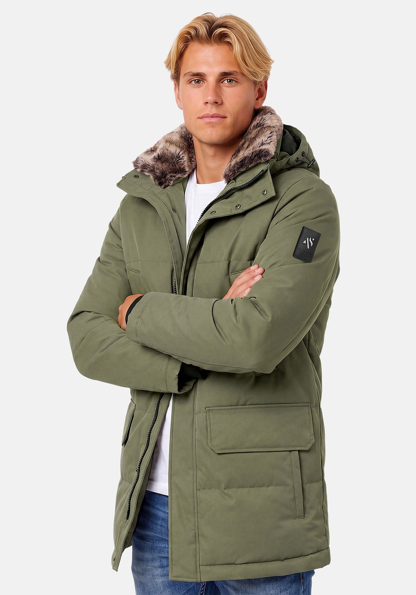 Alessandro Salvarini Winterjacke »ASGiova« Parka mit warmem Kunstfellkragen und hochwertigem Obermaterial