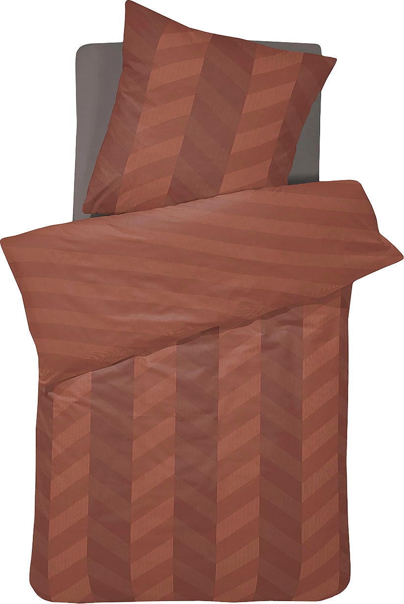 damai Bettwäsche "Atomy" 2 Stk. mit Fischgrätmuster günstig online kaufen