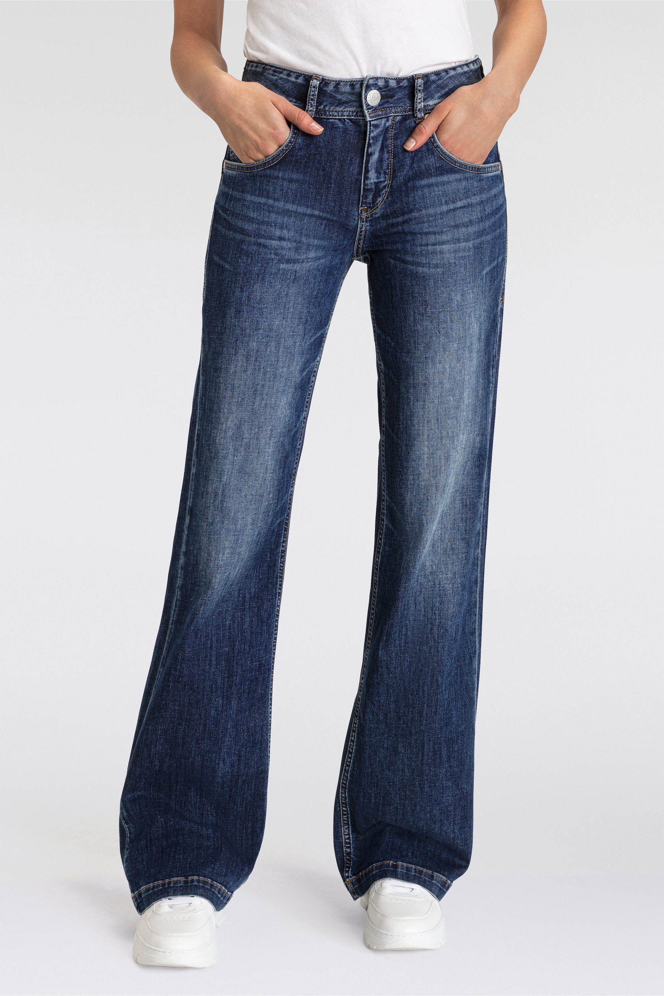 Herrlicher 5-Pocket-Jeans "Edna Denim Light", im Flared Fit günstig online kaufen