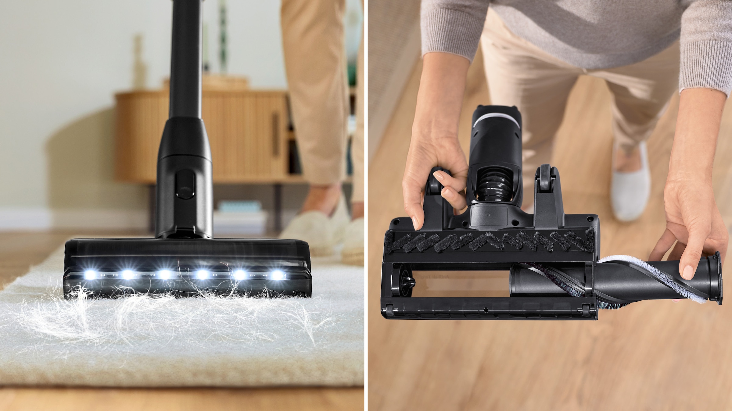 BOSCH Akku-Stielstaubsauger »Unlimited 10 BTS1042WAC, MicroClean™ Technology, 10 J. Motorgarantie«, Display, Knickrohr, HEPA-Filtersystem, Schnellladegerät, 2 Akkus, weiß