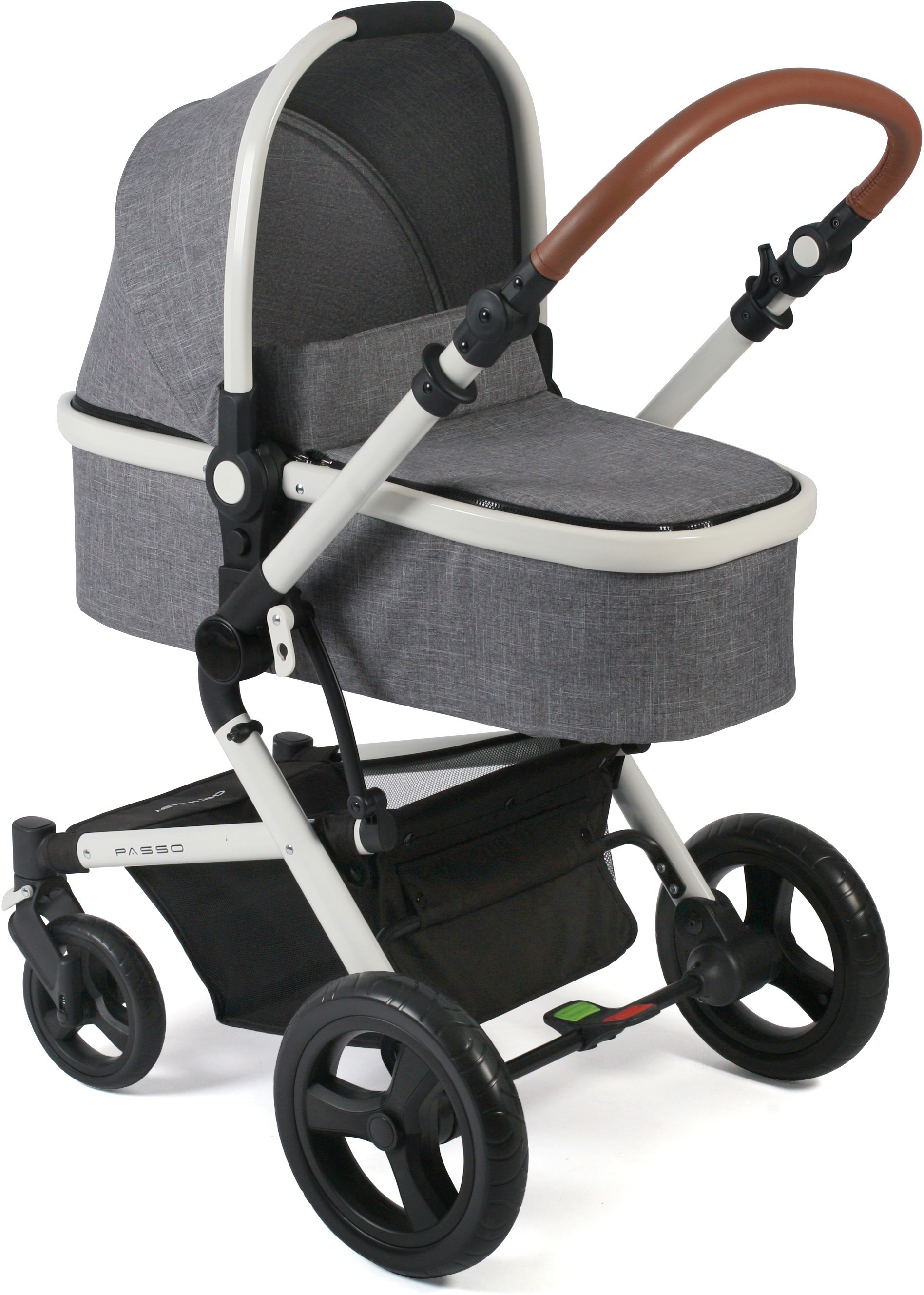 CHIC4BABY Kombi-Kinderwagen »Passo, Melange Grau«, 15 kg, ; Kinderwagen