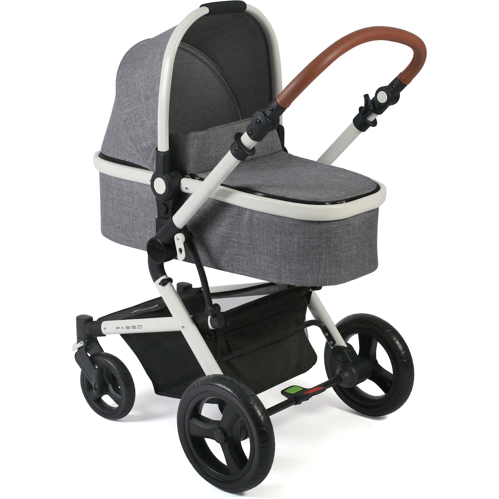 CHIC4BABY Kombi-Kinderwagen »Passo, Melange Grau«, 15 kg