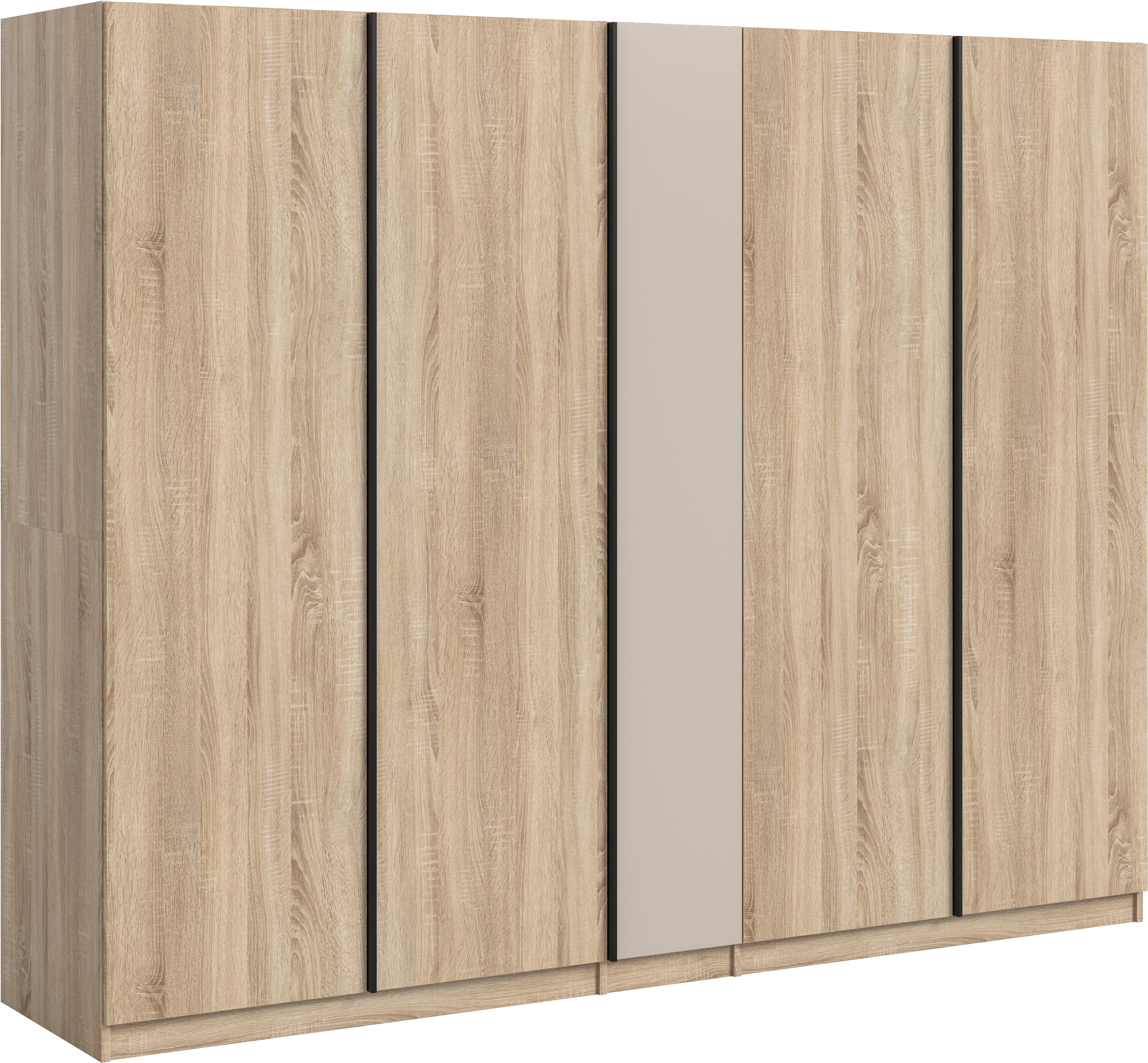 Home affaire Kleiderschrank "BENDINGO, Schlafzimmerschrank, Schrank, Garderobenschrank" OTTO BESTSELLER, Garderobe & Schlafzimmer, 230cm breit, Eiche NB, 5türig, 2 Kleiderstangen, 6 Böden, 4 Schubladen