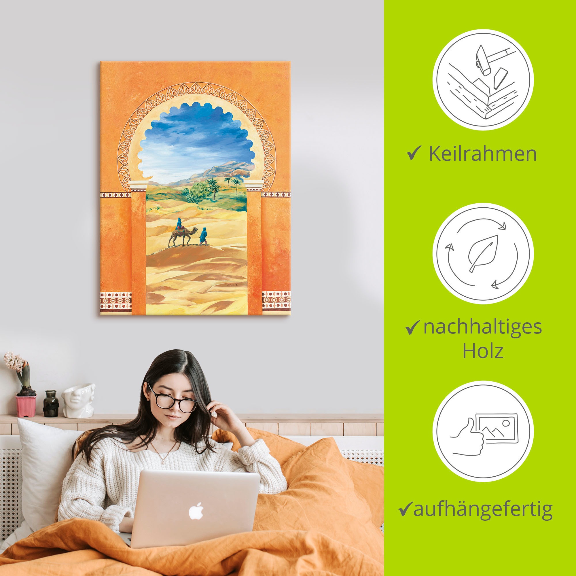 Artland Leinwandbild »Fata Morgana«, Fensterblick, (1 St.), auf Keilrahmen gespannt
