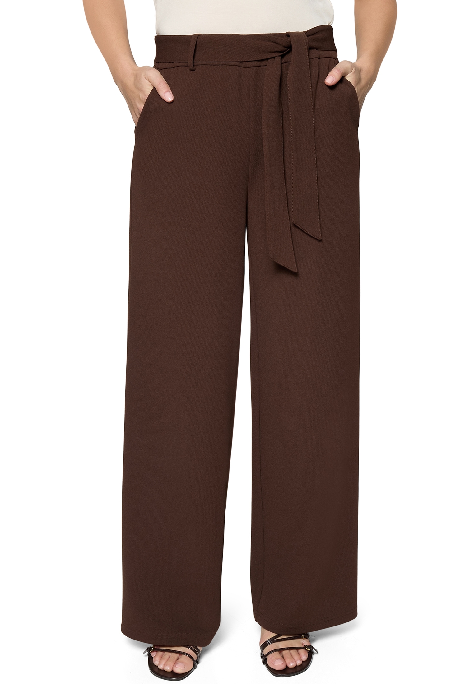 Zero Stoffhose "Damen mit Bindegürtel" Gürtel günstig online kaufen