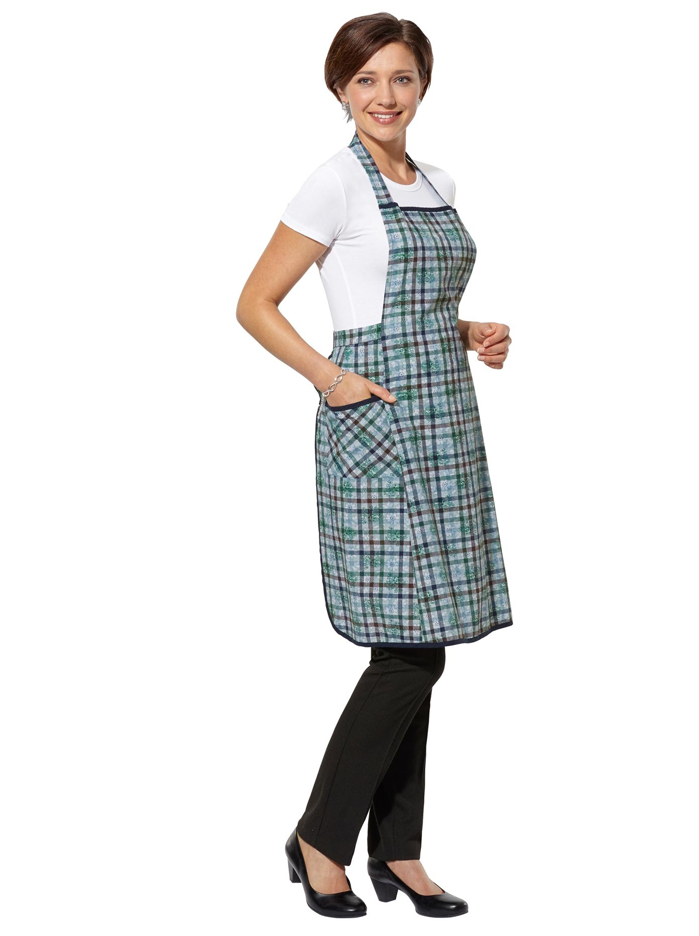 Latzschürze mit Bindebändern