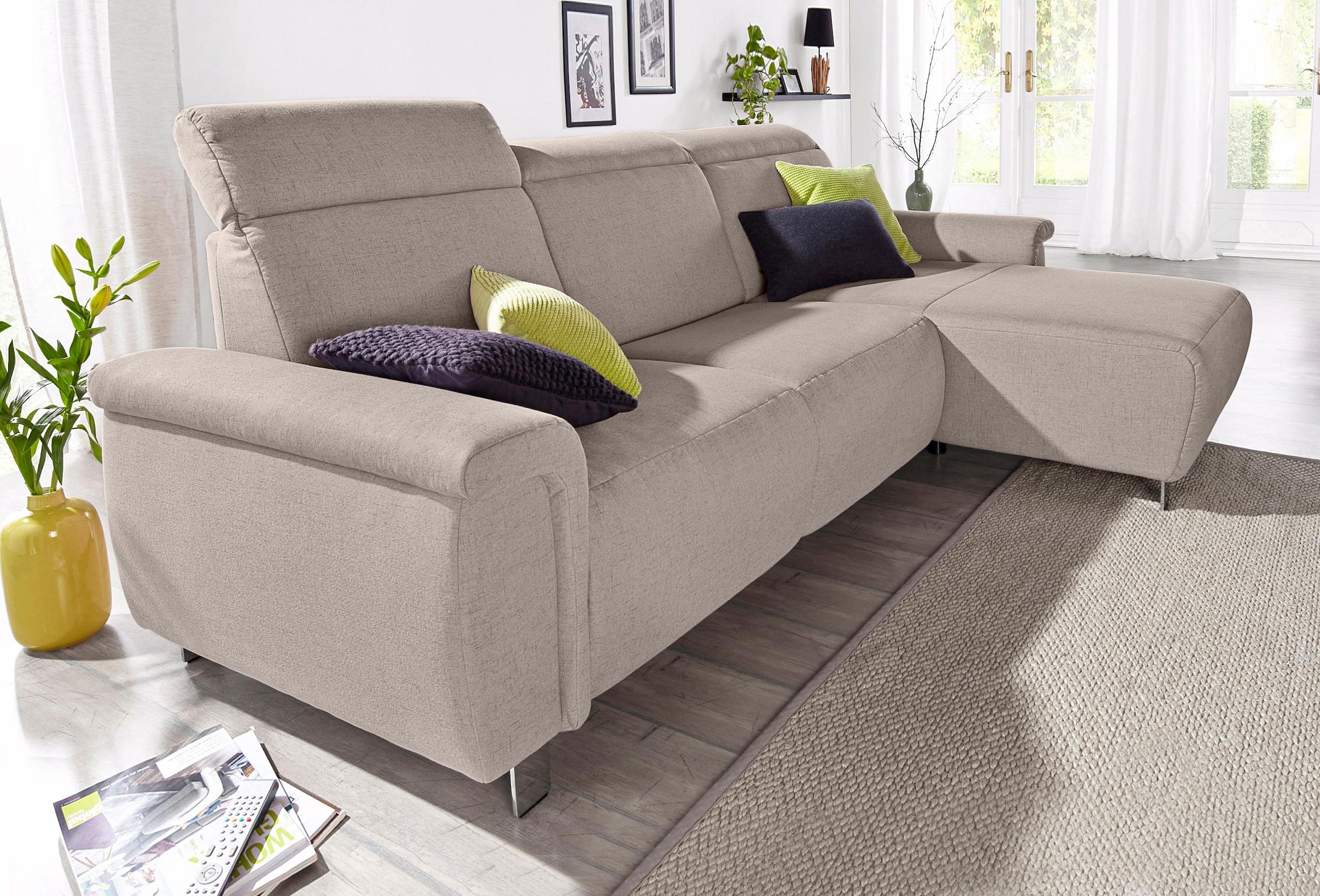 sit&more Ecksofa "Township L-Form", wahlweise mit elektrischer Wallfree-Funktion