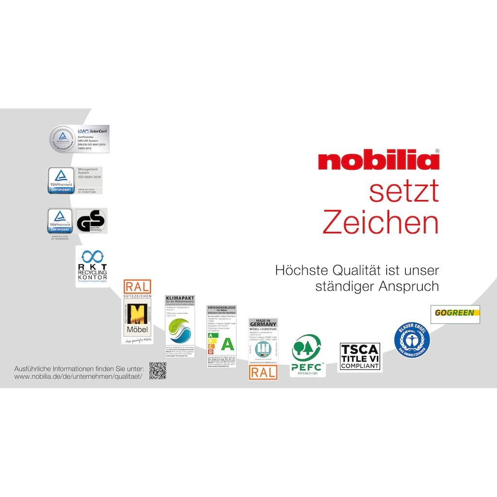 nobilia® Backofenumbauschrank »"Riva", Ausrichtung wählbar, mit Schublade und zwei Auszügen und«