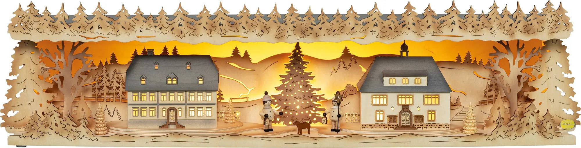 Tietze Erzgebirgsdegn LED Schwibbogen "Erhöhung Seiffener Dorf exklusiv" günstig online kaufen