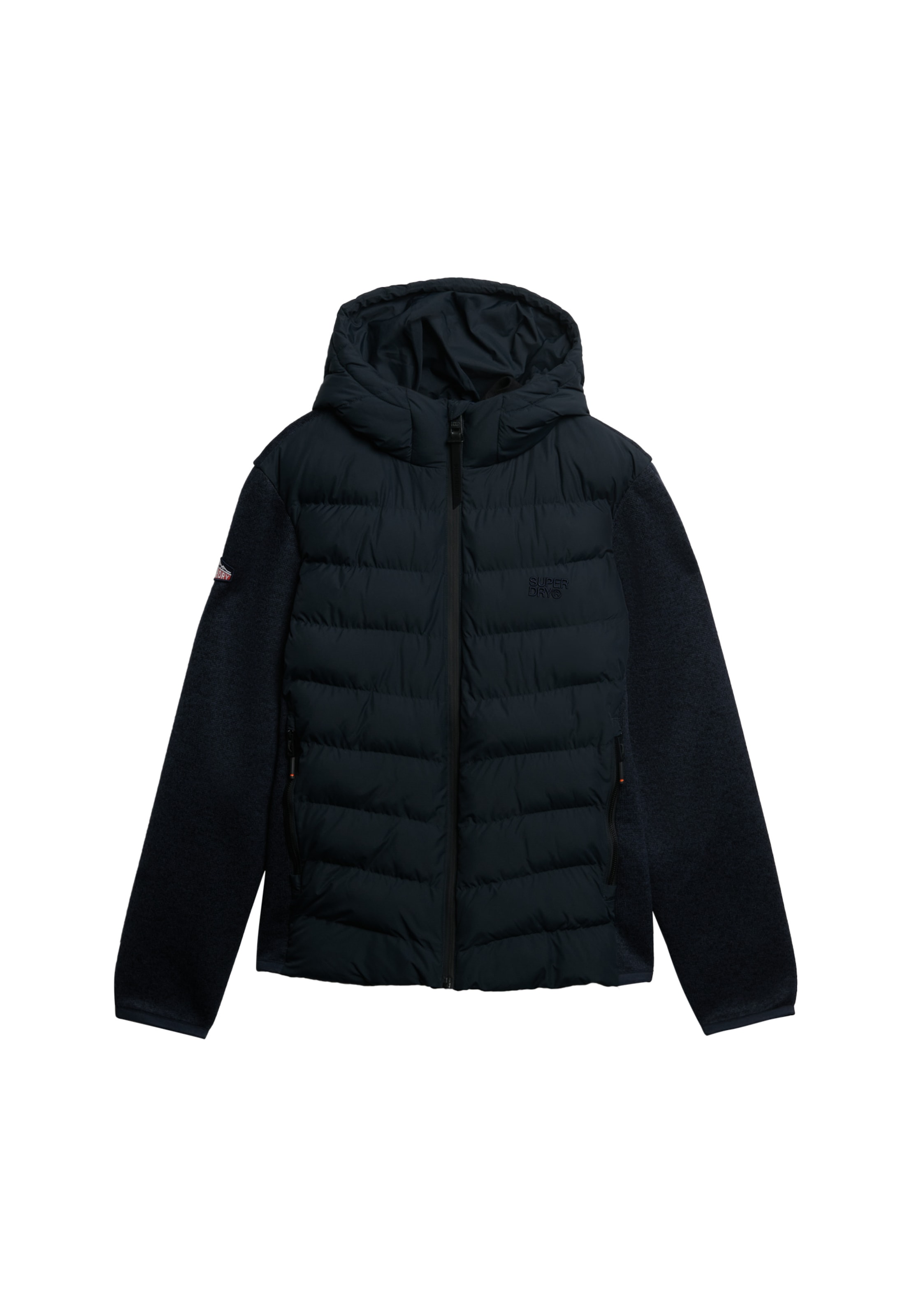 Superdry Steppjacke »HOODED STORM KNIT HYBRID JKT«, mit Kapuze