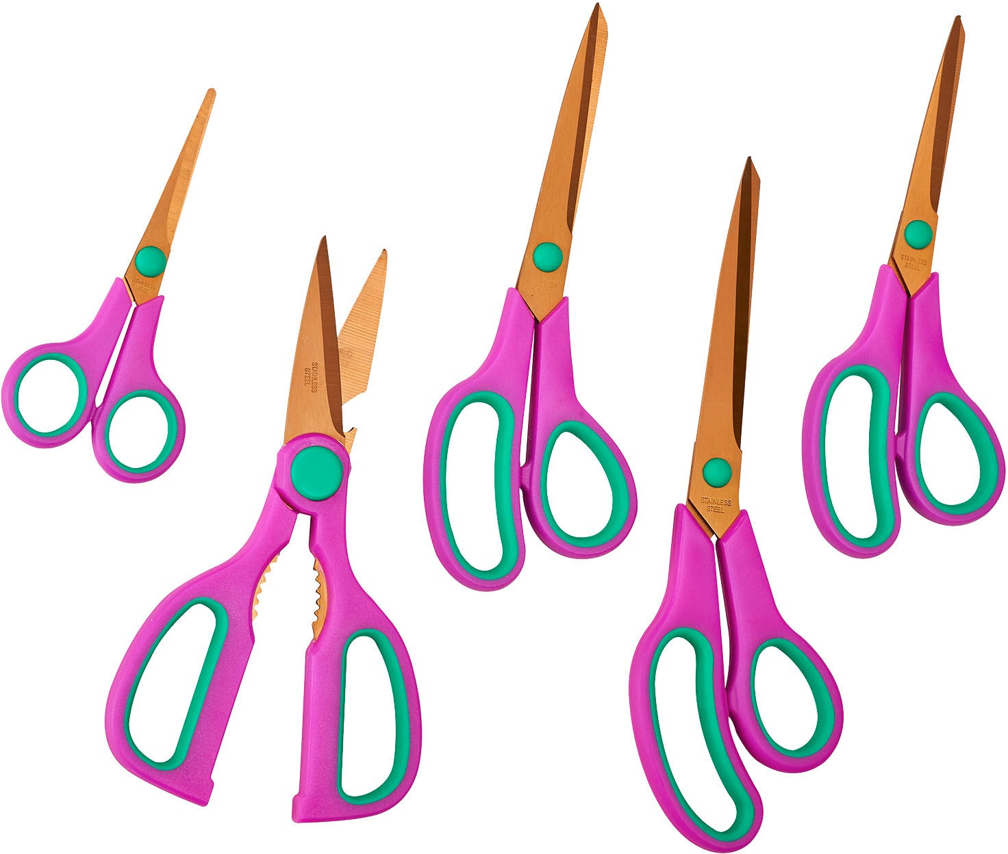 KING Scheren-Set "Easycut" 5 Scheren, Edelstahlklingen, Titan beschichtet, günstig online kaufen