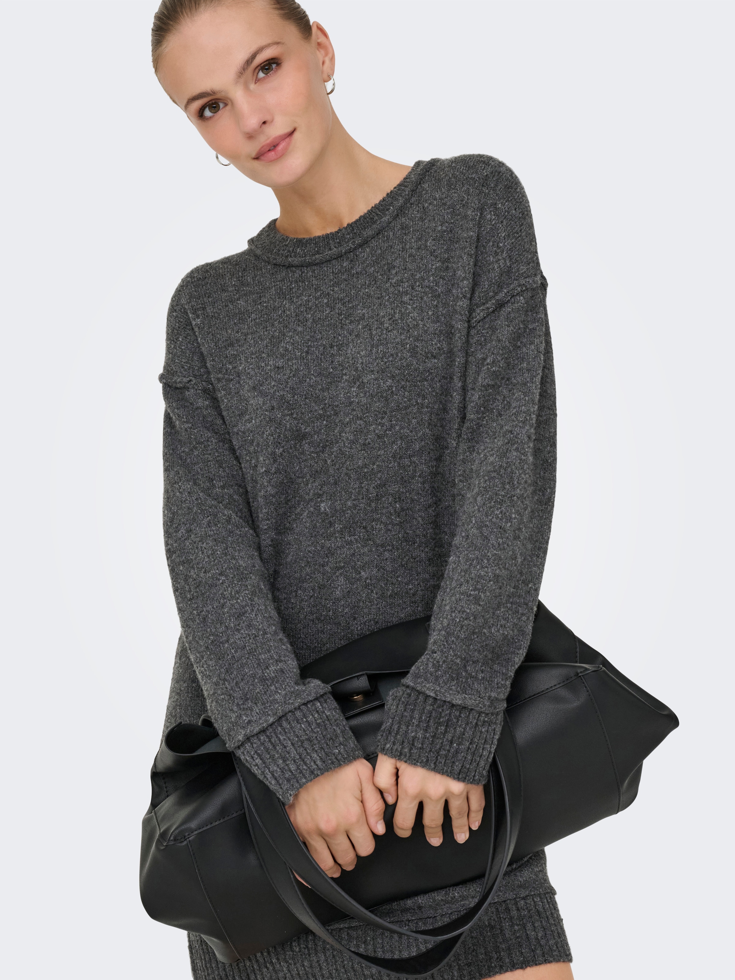 ONLY Midikleid »ONLHAZEL LS O-NECK DRESS BF KNT« Sommerkleid