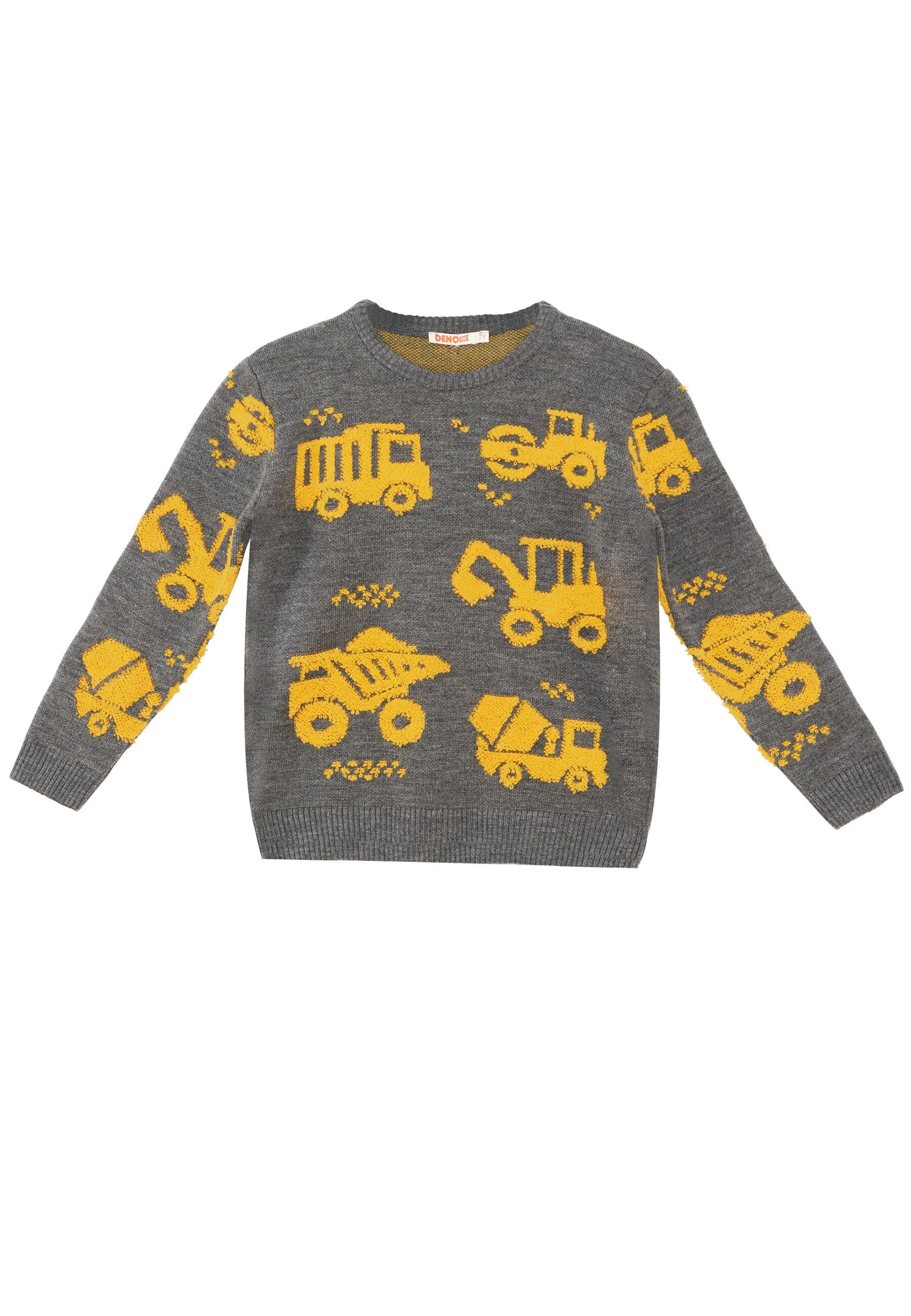 Denokids Rundhalspullover »Construction Tools«, mit Baufahrzeug-Muster