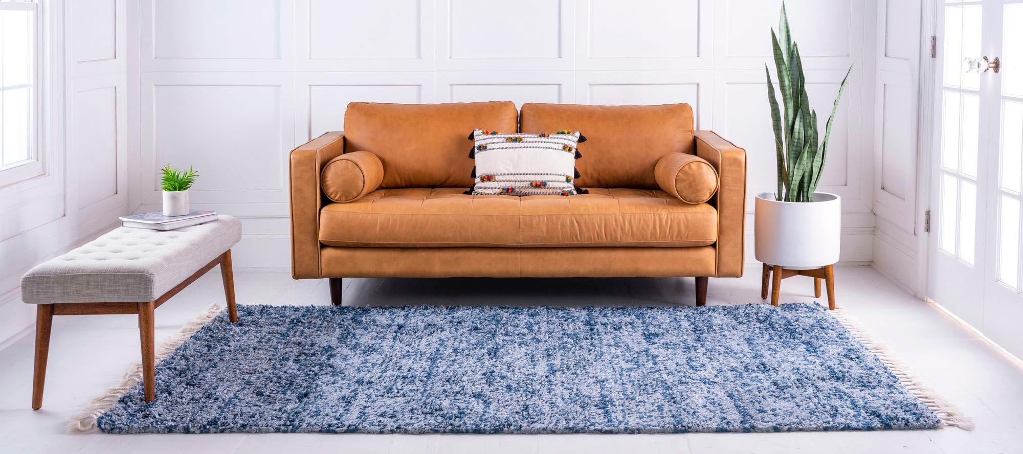Myflair Möbel & Accessoires Hochflor-Teppich »Top Shag Lagerräumung«, rechteckig, 32 mm Höhe, gewebt, melierte Optik, weich & kuschelig, mit Fransen