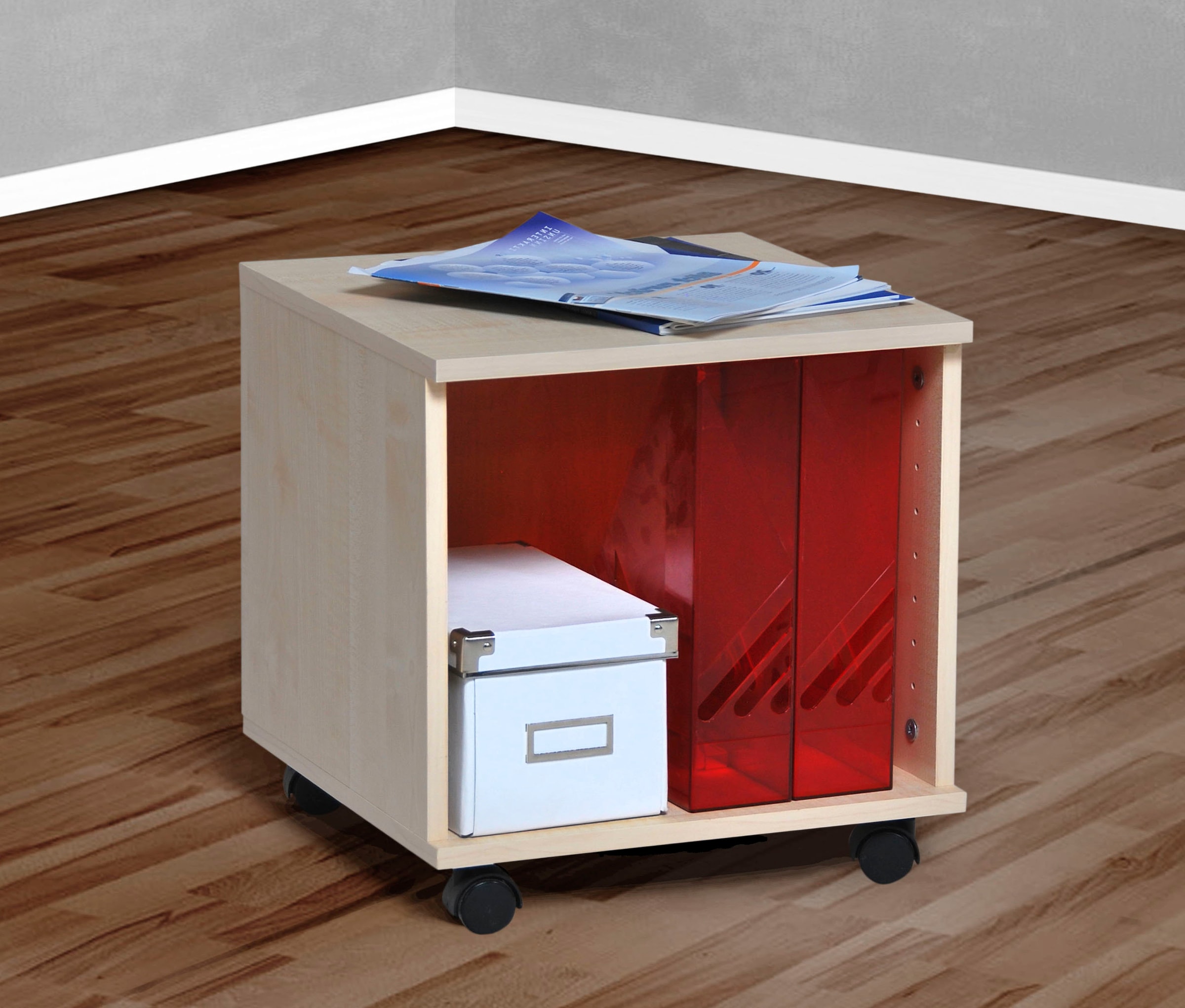 VOGL Möbelfabrik Rollcontainer »Barrie, Bürocontainer, Nachtschrank«, (1 St.), Ausführungen mit/ohne Schubladen, Höhe 41 cm, Made in Germany
