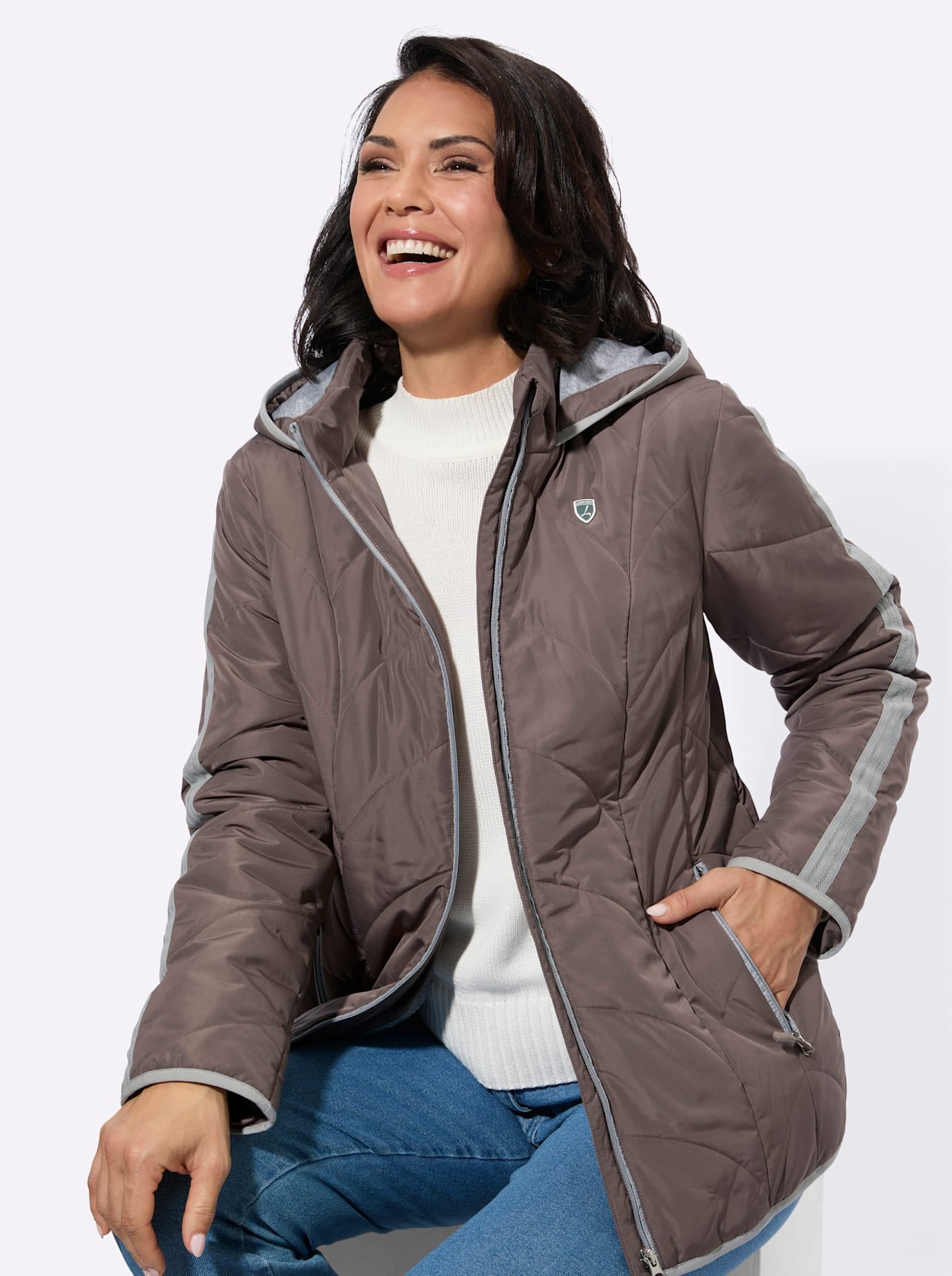 Casual Looks Steppjacke mit Kapuze