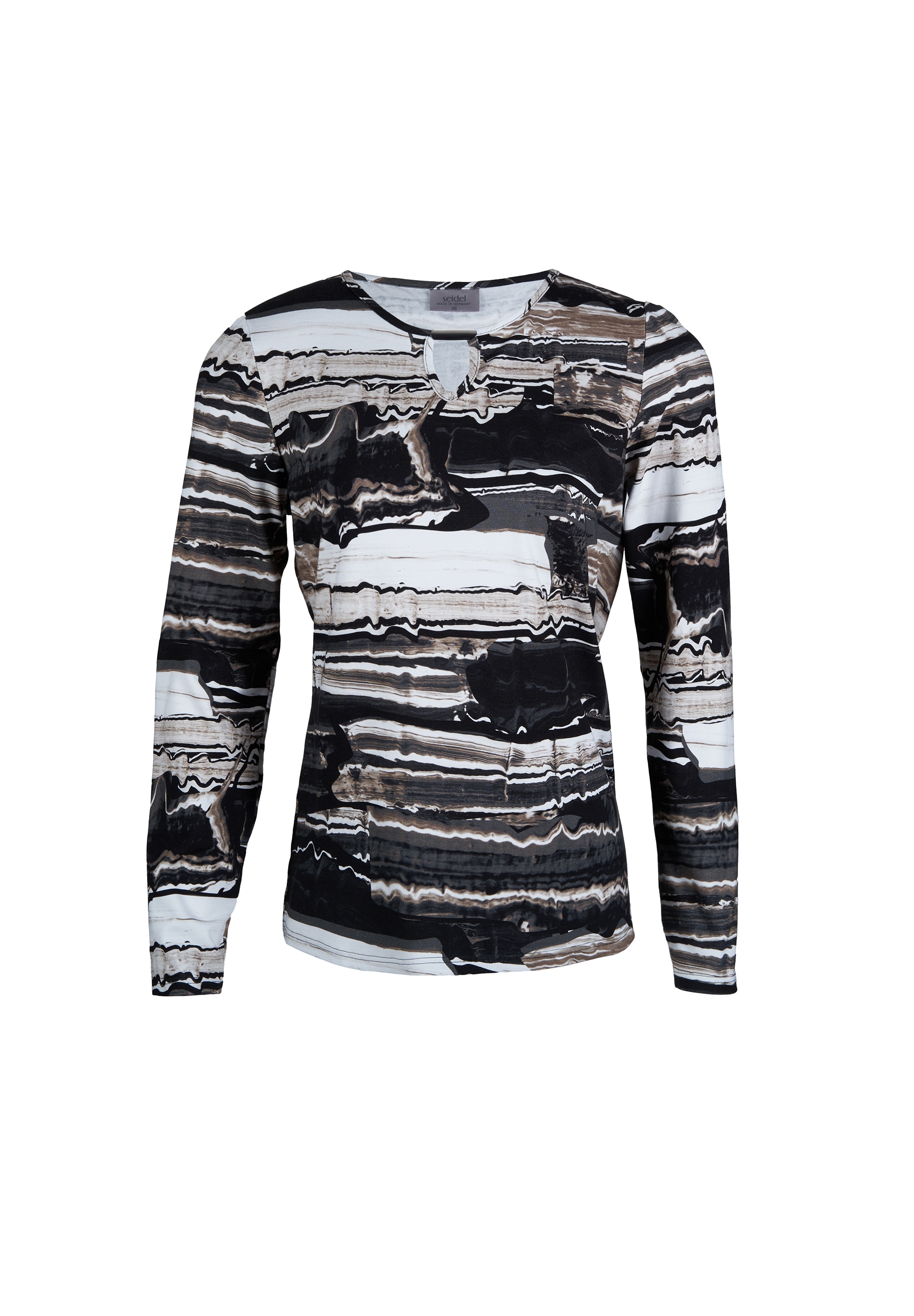 Seidel Moden Langarmshirt, mit grafischem Muster - MADE IN GERMANY