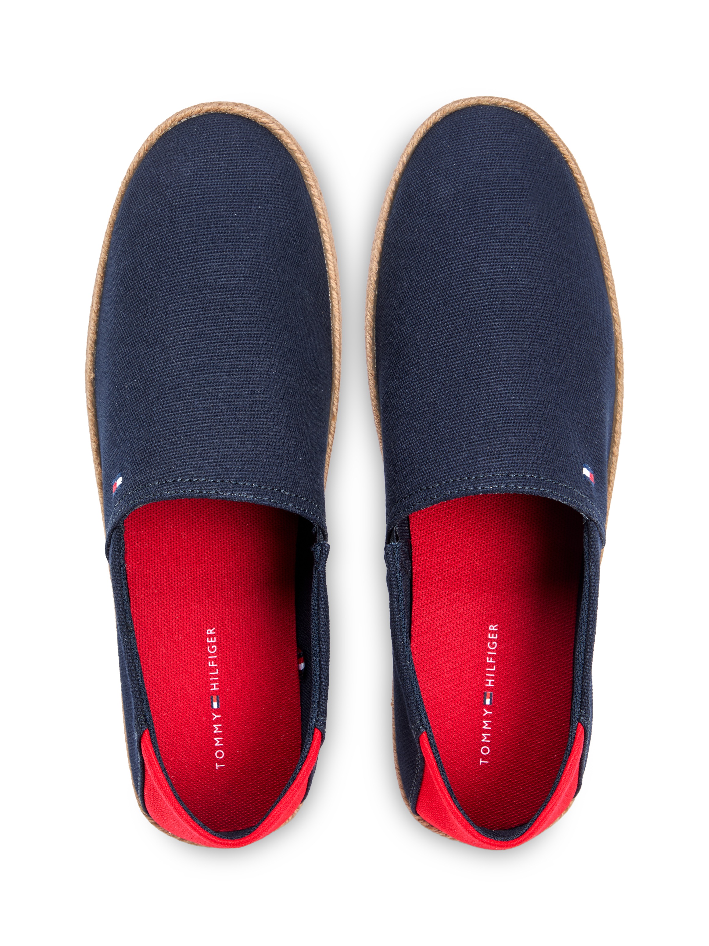 Tommy Hilfiger Espadrille »CORE HILFIGER ESPADRILLE TEXTILE«  Slipper, Schlupfschuh, Flats mit typischem Jutebezug