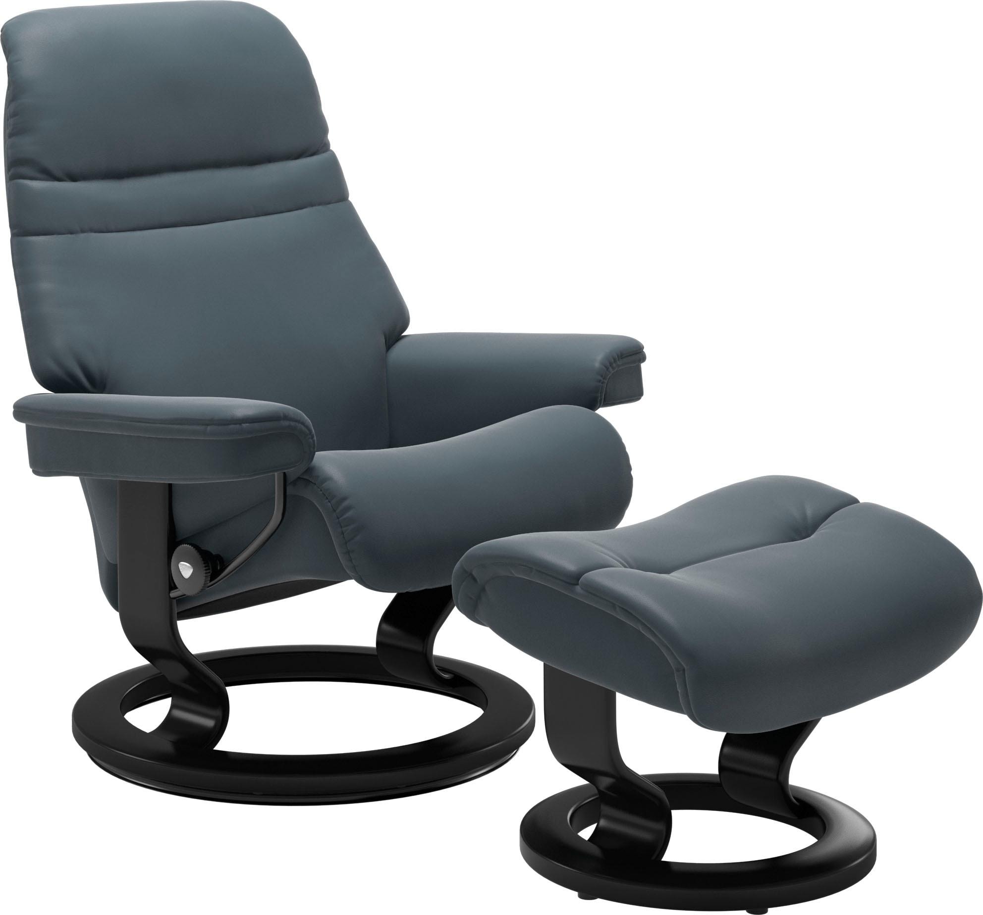 Stressless Relaxsessel "Sunrise" Relaxsessel mit Hocker, mit Classic Base, Größe S, Gestell Schwarz