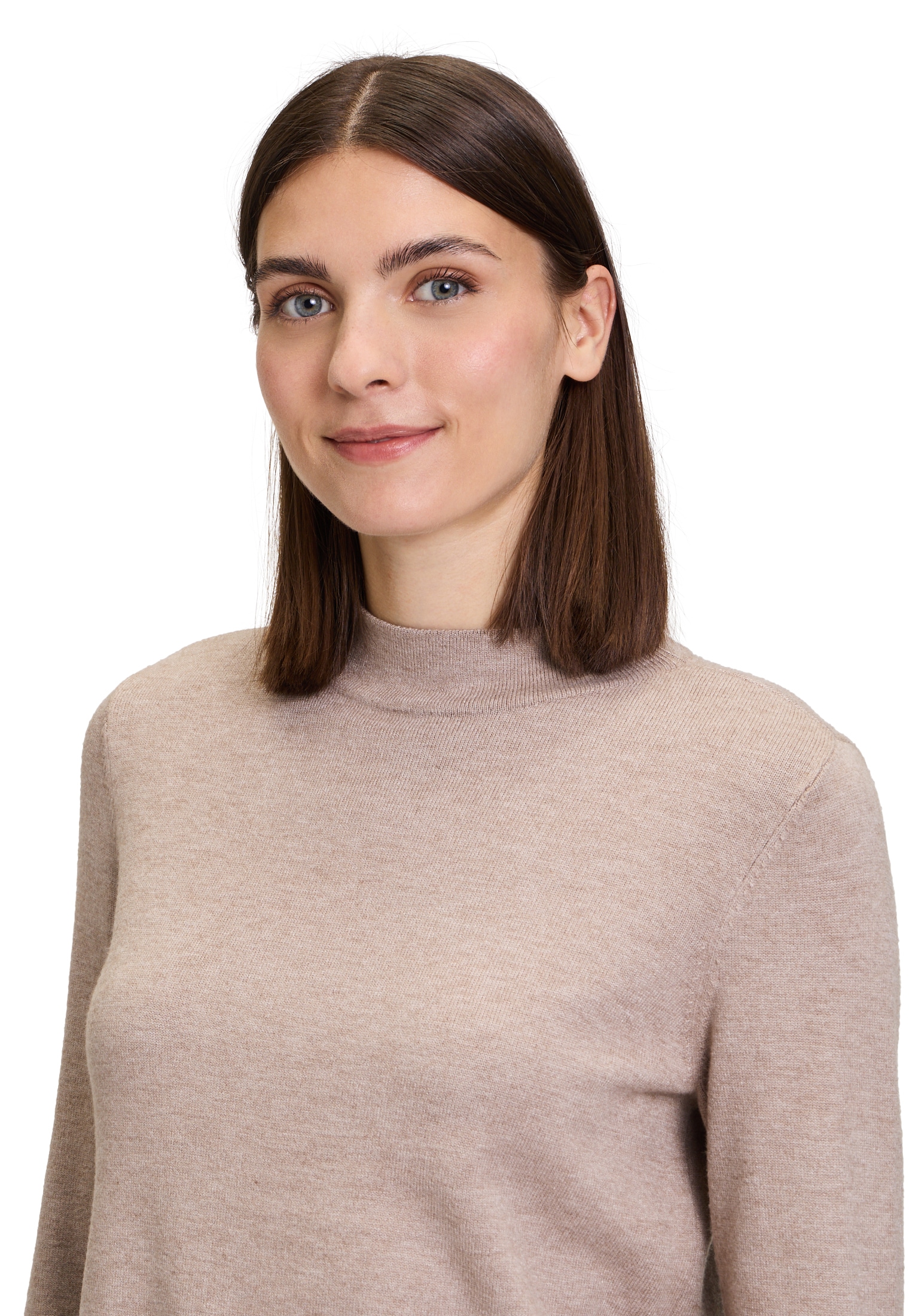 Betty Barclay Strickpullover »Betty Barclay Damen Basic-Strickpullover mit Stehkragen«, (1 tlg.), Material