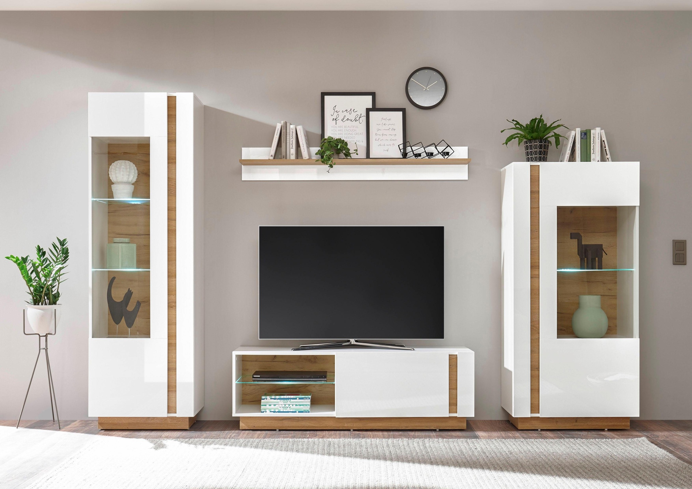 Home affaire Wohnwand "CLAiR Kombi 21" Set, 4 Stk. tlg. günstig online kaufen