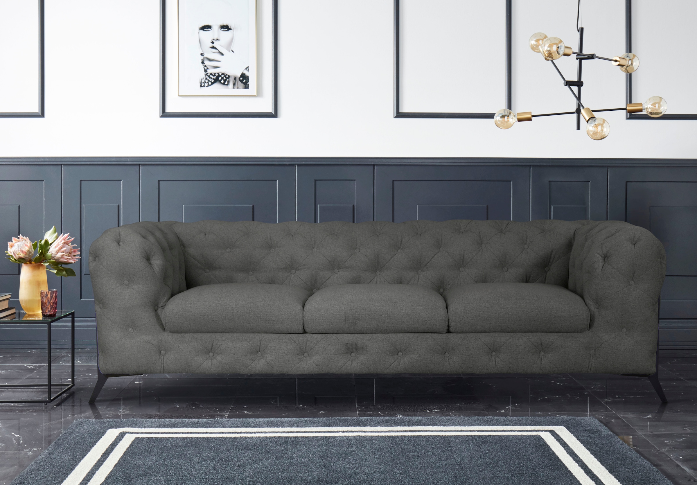 Leonique Chesterfield-Sofa "Amaury", aufwändige Knopfheftung, moderne Chest günstig online kaufen