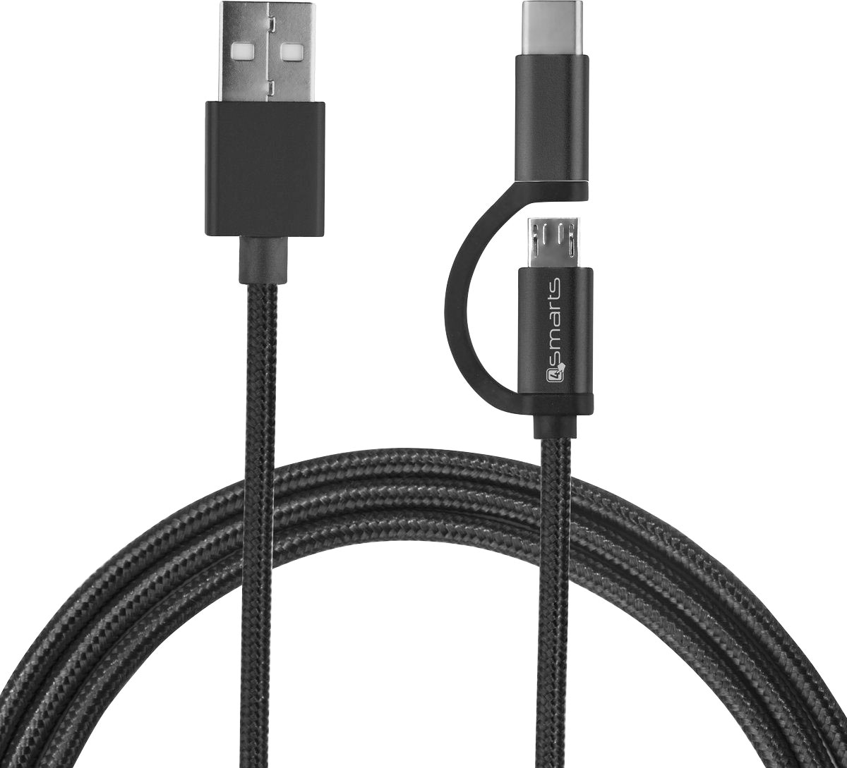 USB-Ladegerät »Micro-USB & USB-C Kabel ComboCord 1m, Textil«