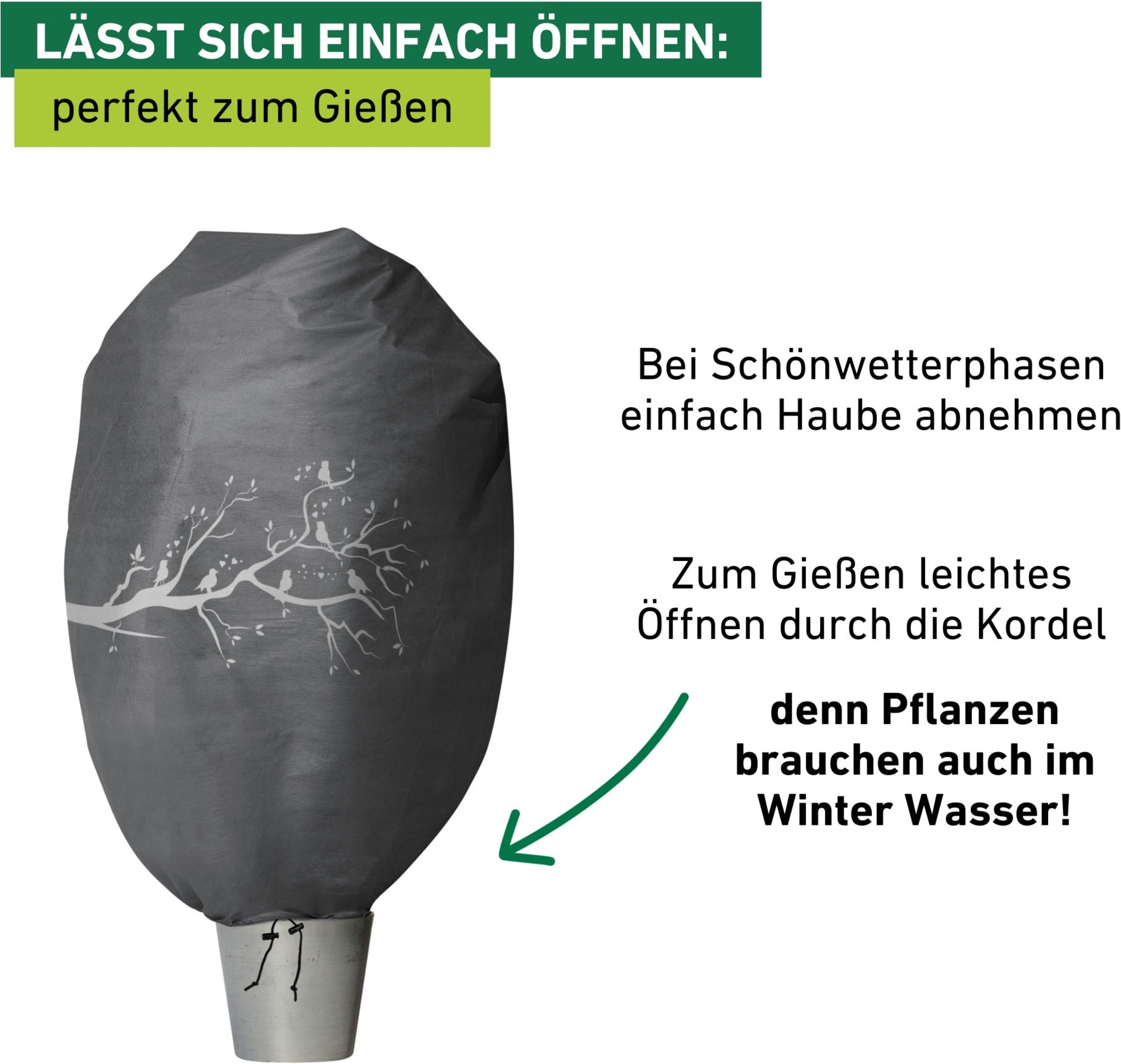 Windhager Winterschutzvlies »Winterschutz für Pflanzen, Vlieshaube, Frostschutz und Kälteschutz« licht-, wasser- und luftdurchlässig, 3x1,5 m, Stärke 30 g/m2