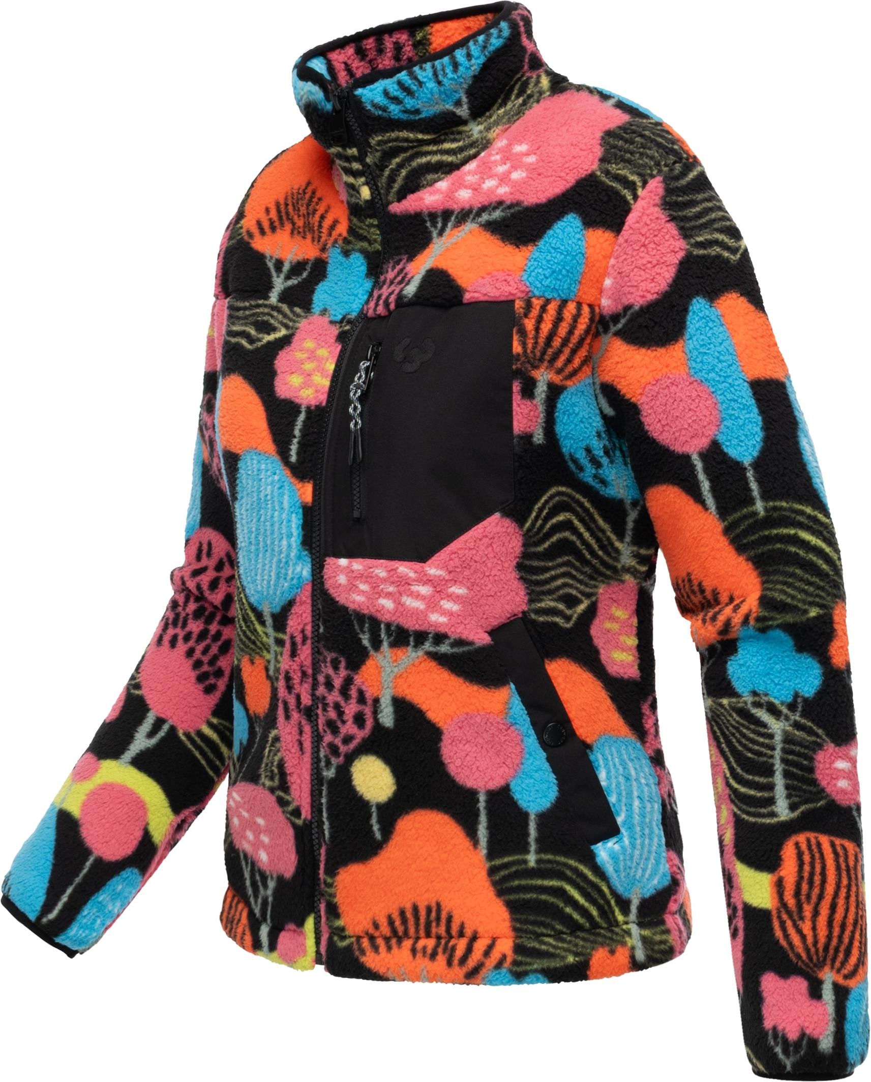 Ragwear Plüschjacke »Alaris« ohne Kapuze Kuschelige Fleecejacke mit Brusttasche