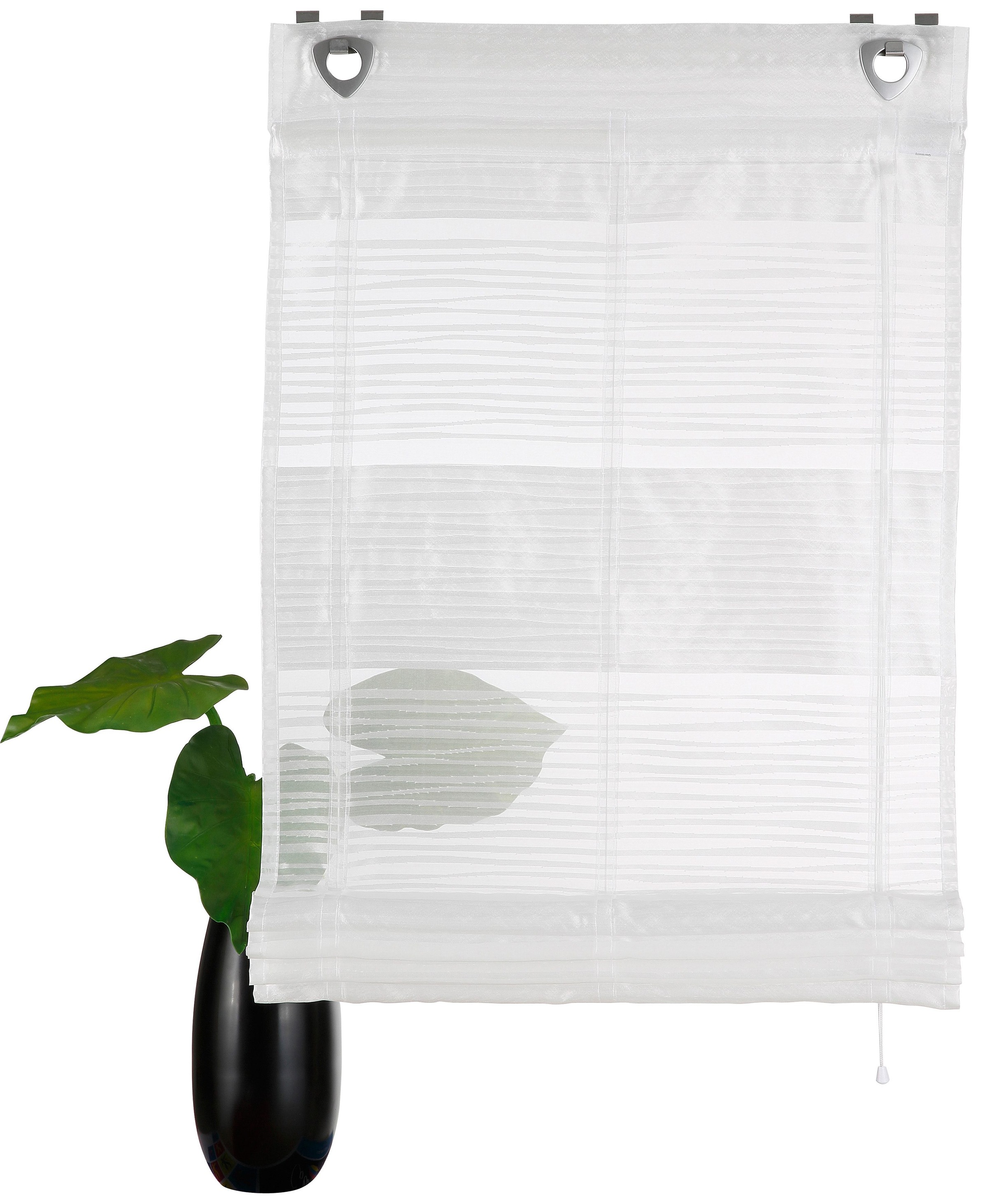 HOME WOHNIDEEN Raffrollo "Sarnia" mit Hakenaufhängung ohne Bohren mit Quers günstig online kaufen