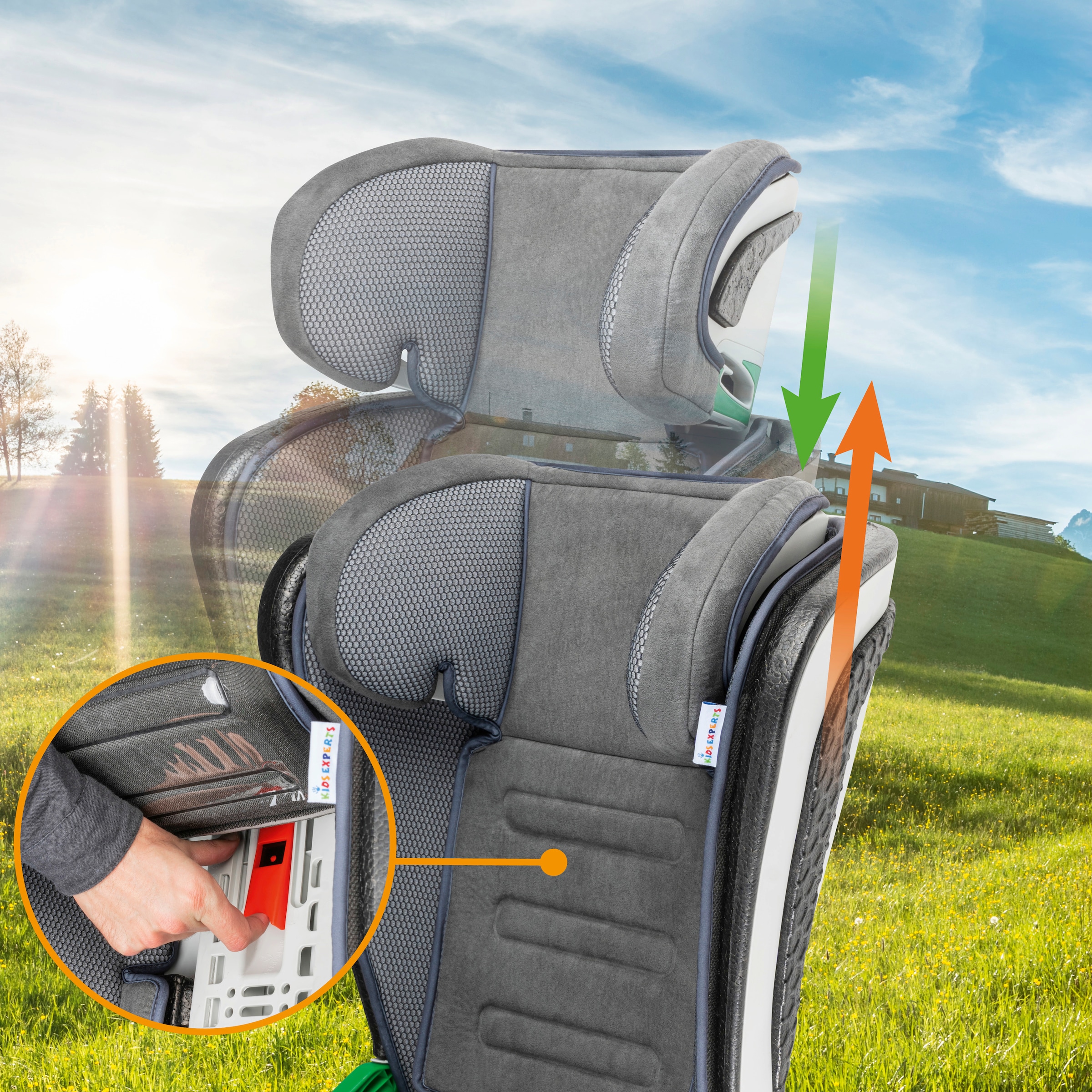 Kindersitz Noemi, klappbarer Auto-Kindersitz ECE R129 geprüft