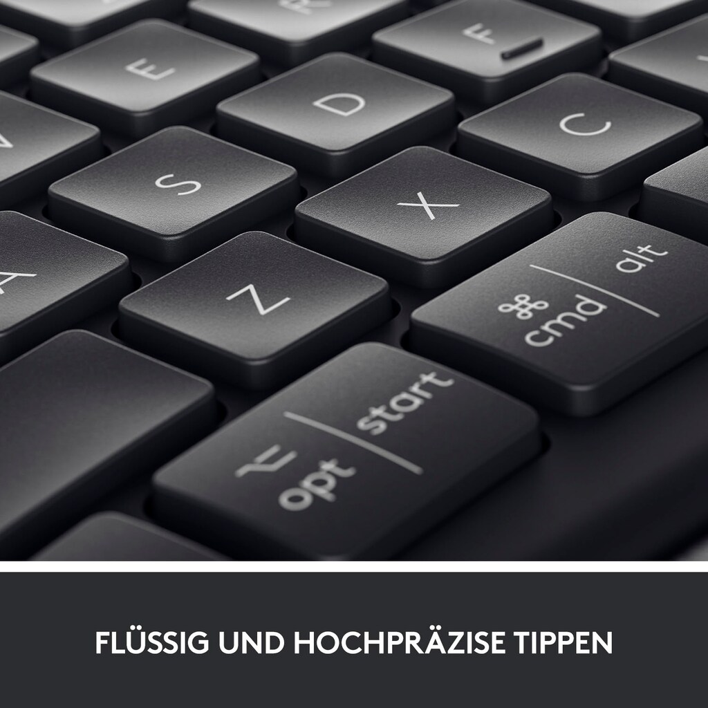 Logitech ergonomische Tastatur »ERGO K860«, (ergonomische Form-Handgelenkauflage-ausklappbare Füße)