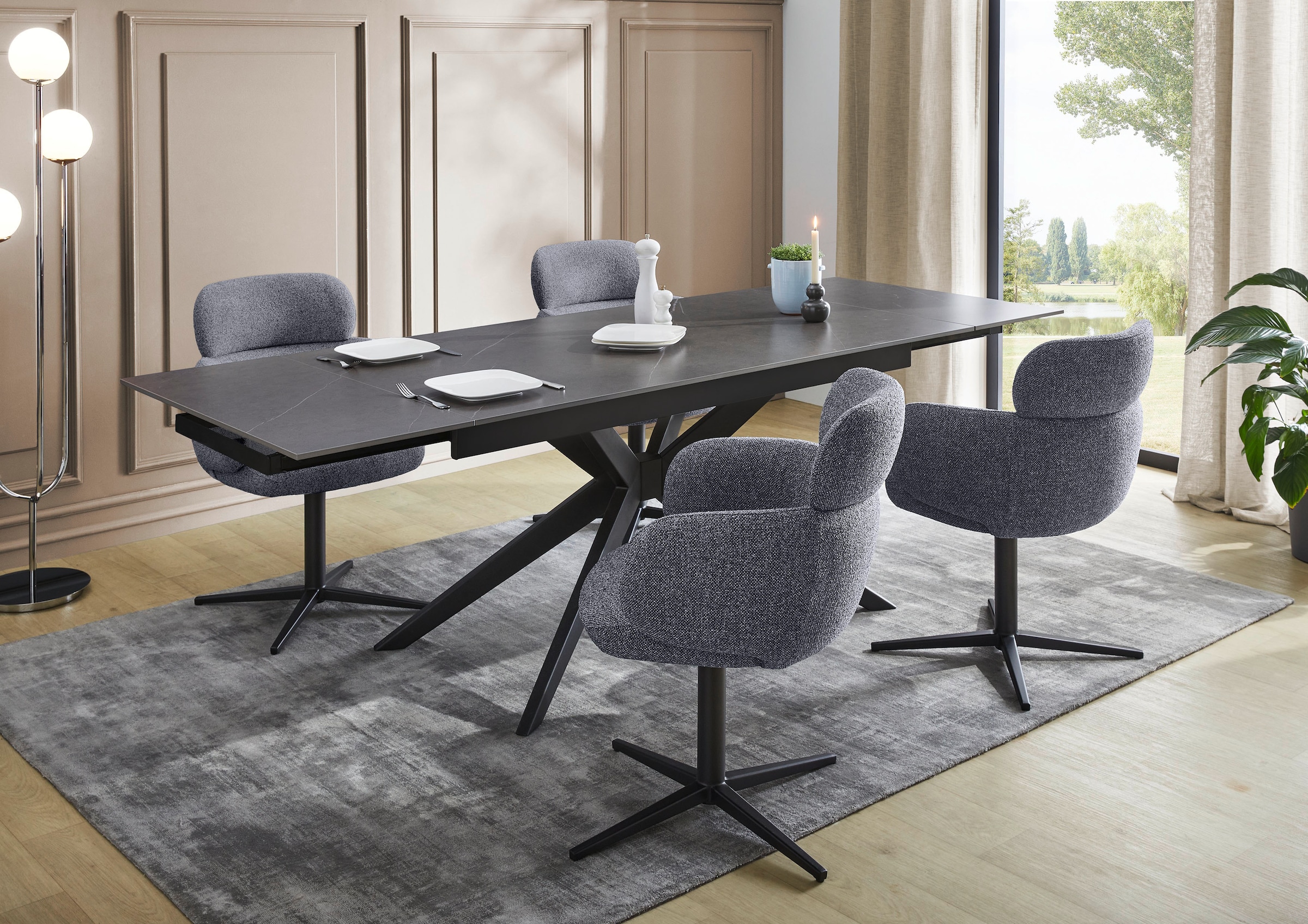 Jockenhöfer Gruppe Esstisch »Campus« ausziehbar (160-240x90 cm), Keramiktischplatte, Synchronauszug