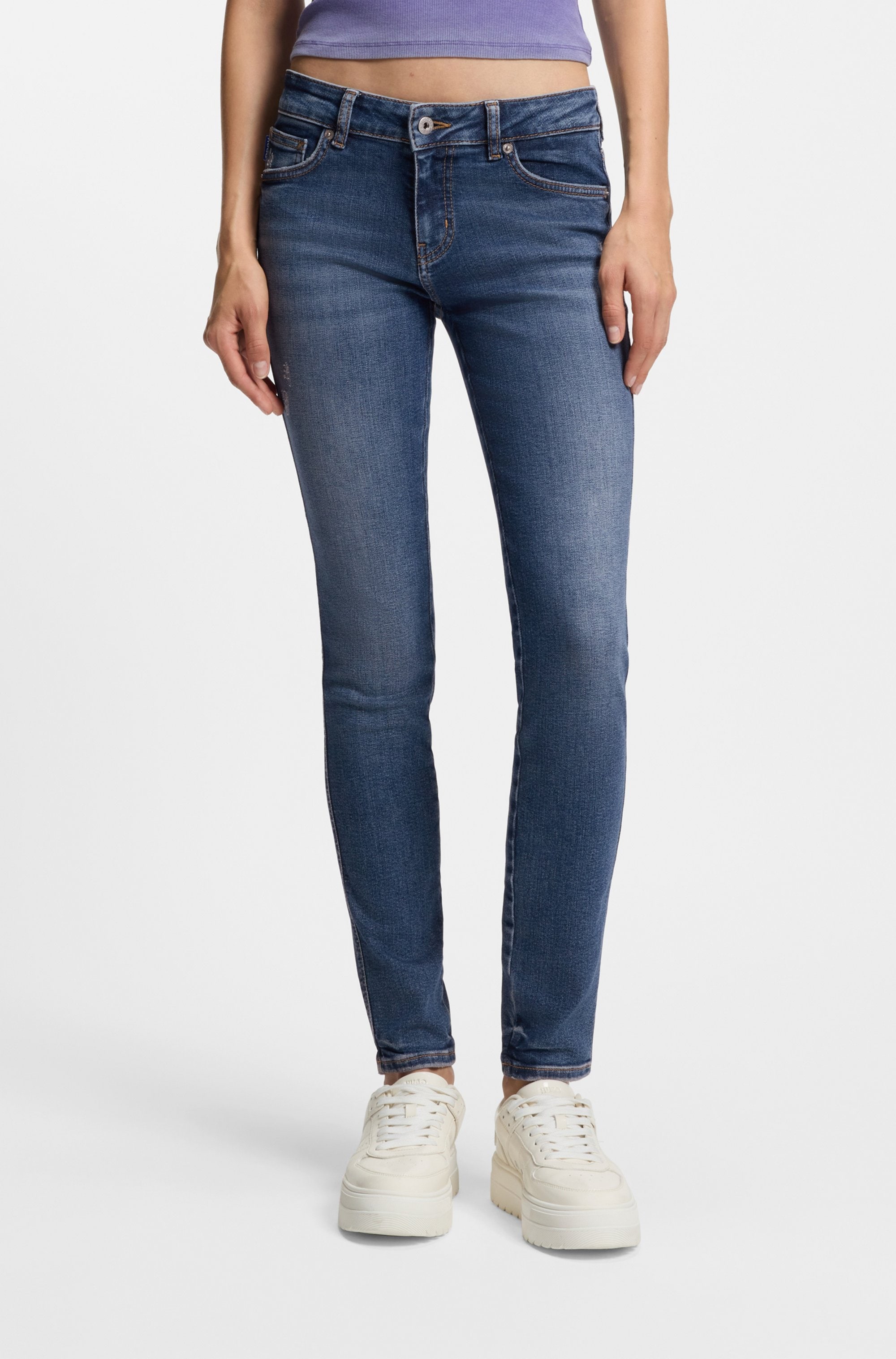 HUGO Skinny-fit-Jeans "Garuka" mit niedriger Leibhöhe