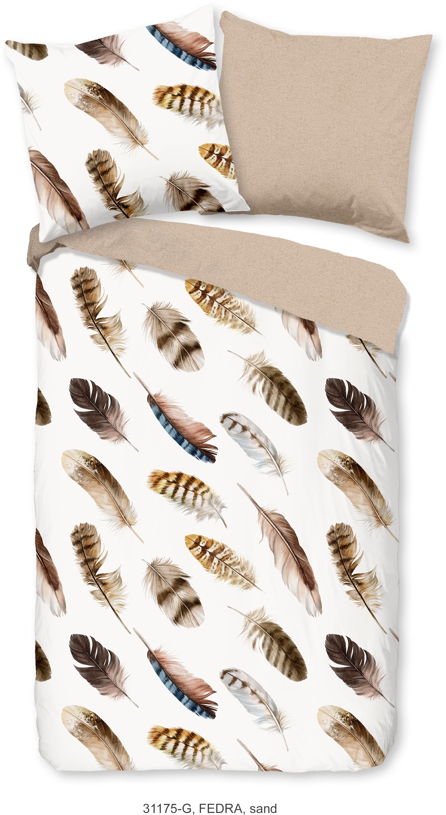 good morning Wendebettwäsche "Fedra" 2 Stk. tlg. Baumwolle, 135x200, Reißve günstig online kaufen