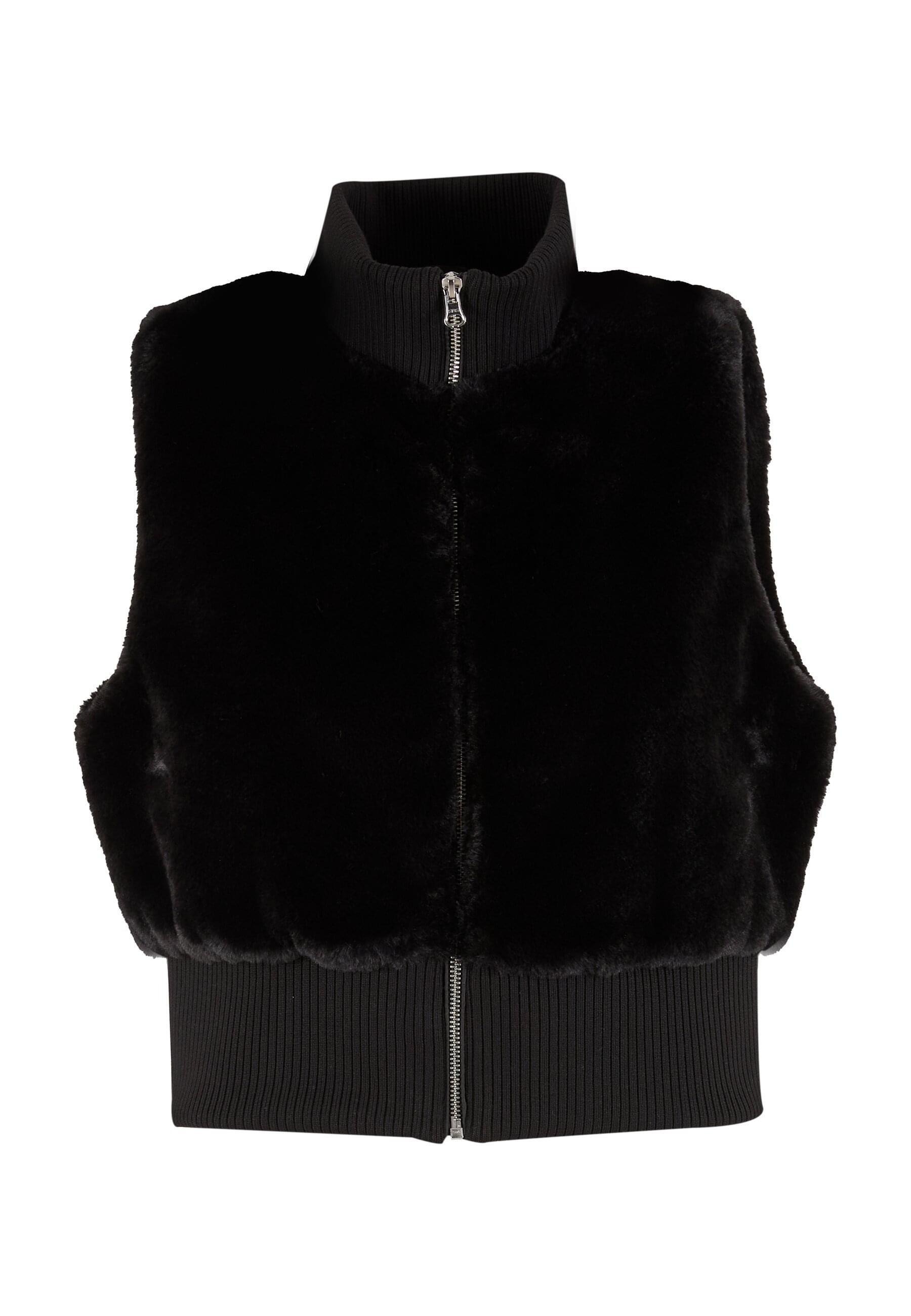 URBAN CLASSICS Steppweste "Urban Classics Ladies Cropped Faux Fur Vest"