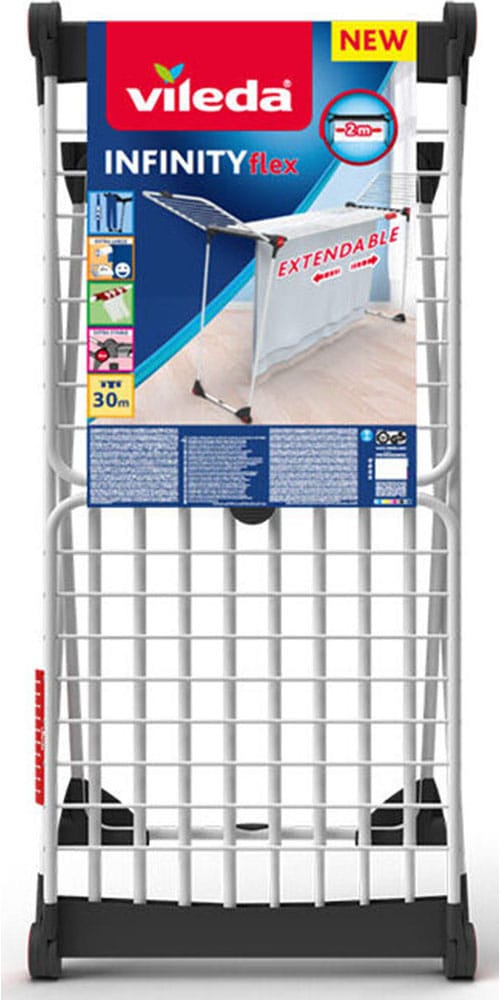 Vileda Wäscheständer »Vileda INFINITY flex Wäscheständer«, (1 tlg.), Ausziehbar auf 304 cm - für große Wäschestücke