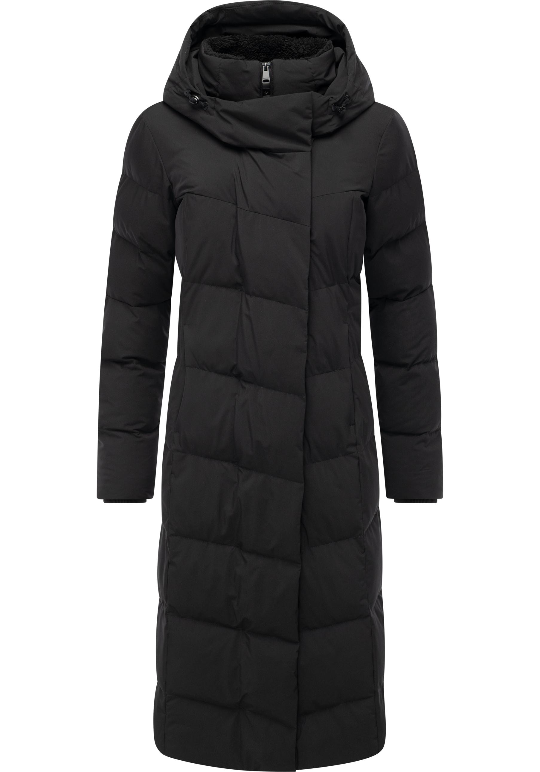 Ragwear Wintermantel "Pavla Long Soft YOUMODO" Wasserdichter Steppmantel mit Kuschelkragen