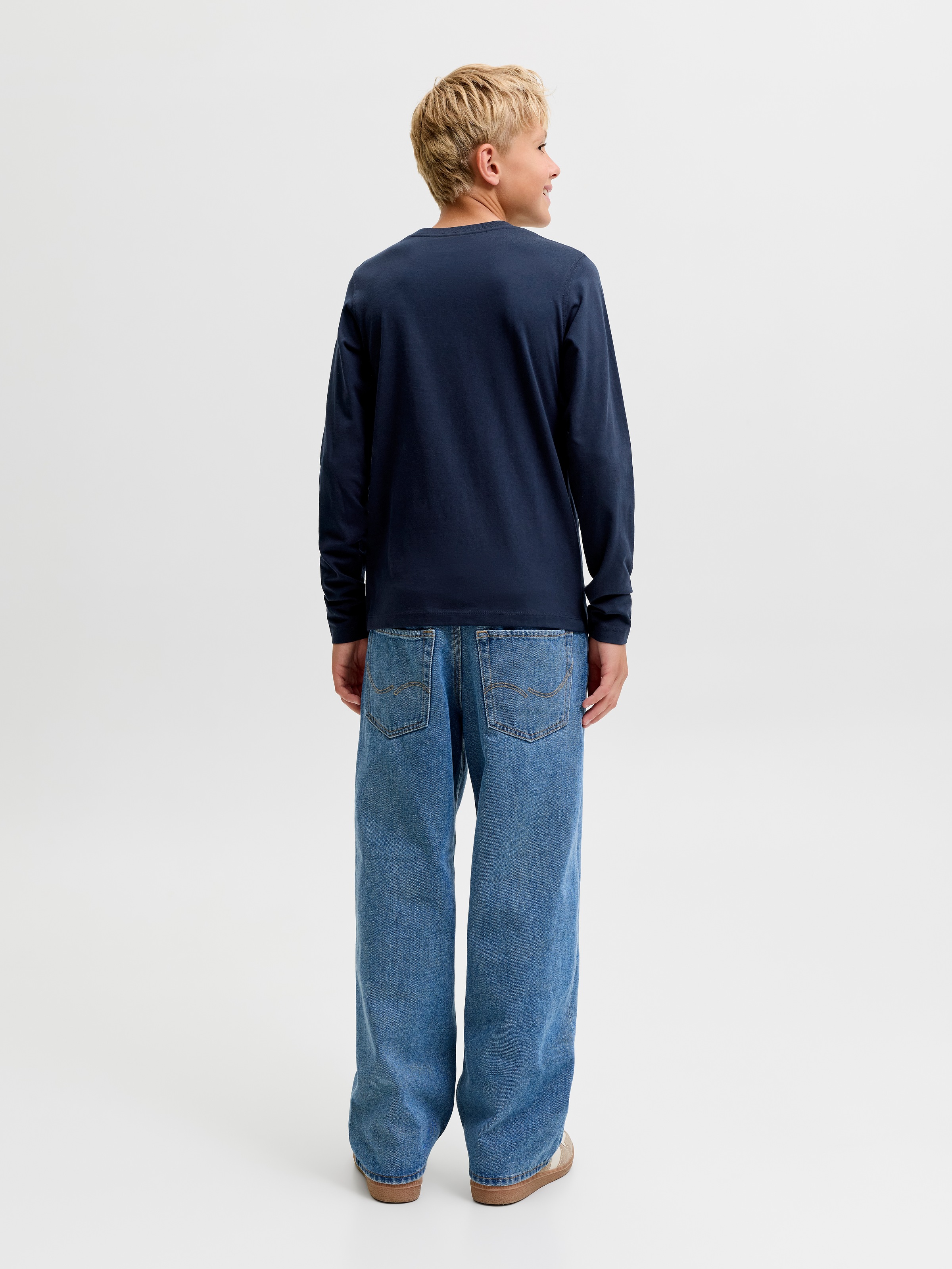Jack & Jones Junior Langarmshirt »JORFREDERIKSBERG GRAPHIC BOX TEE LS JNR« Baumwolle, regular fit
