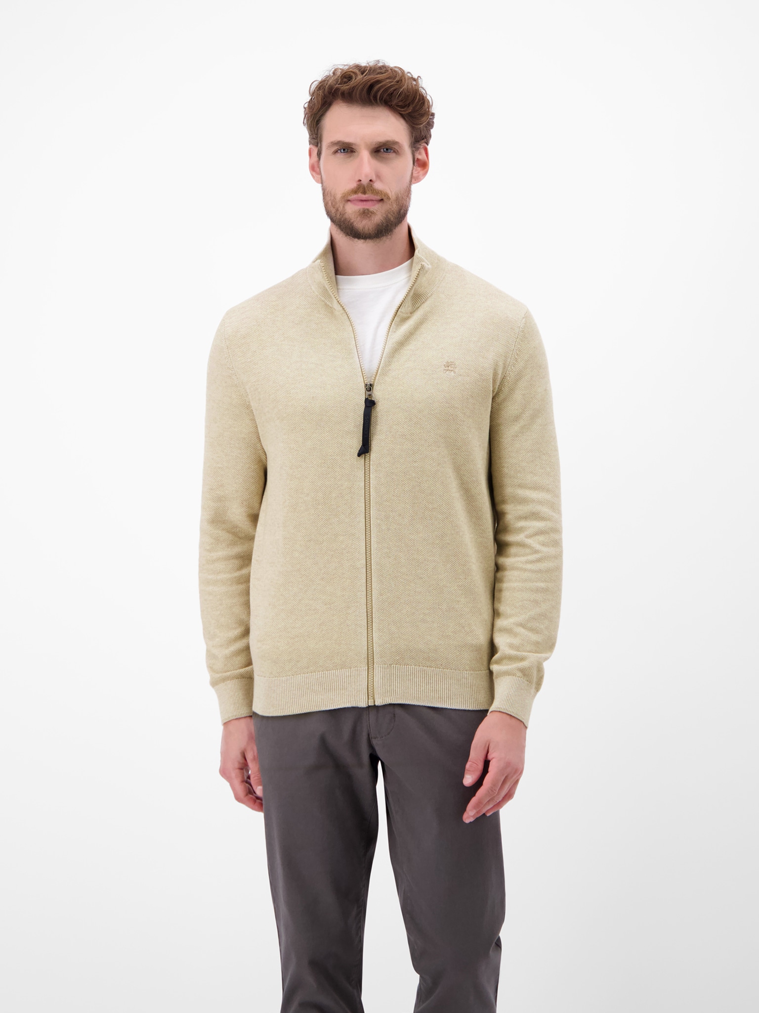 LERROS Strickjacke mit Reißverschluss und Strehkragen günstig online kaufen